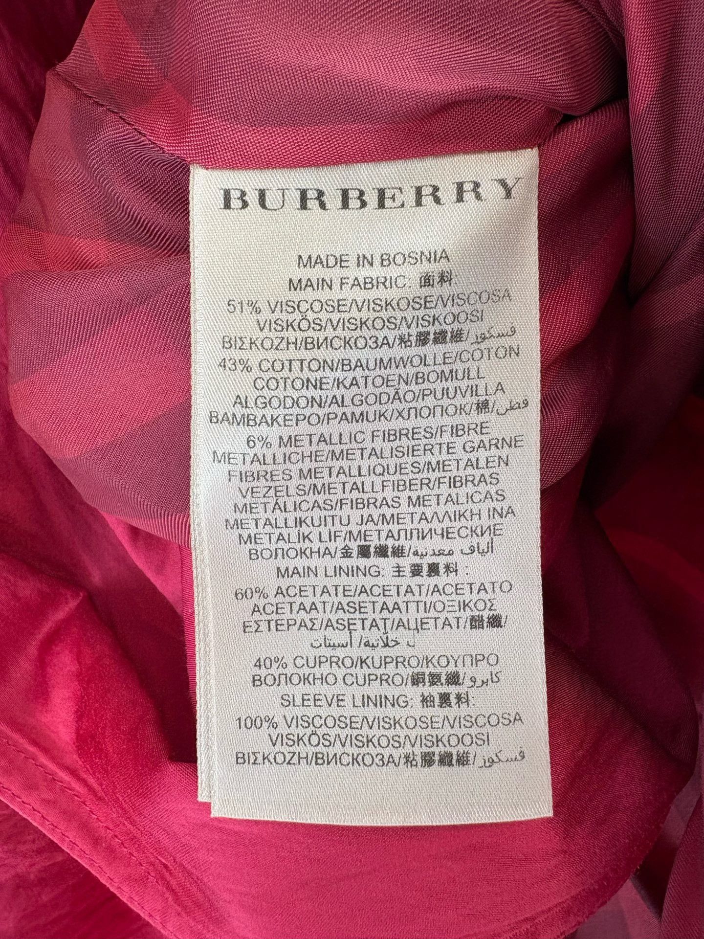 Burberry Burberry Double Breasted Pink Trench Jacket FR 36 Size XS / US 0-2 / IT 36-38 - 6 Thumbnail