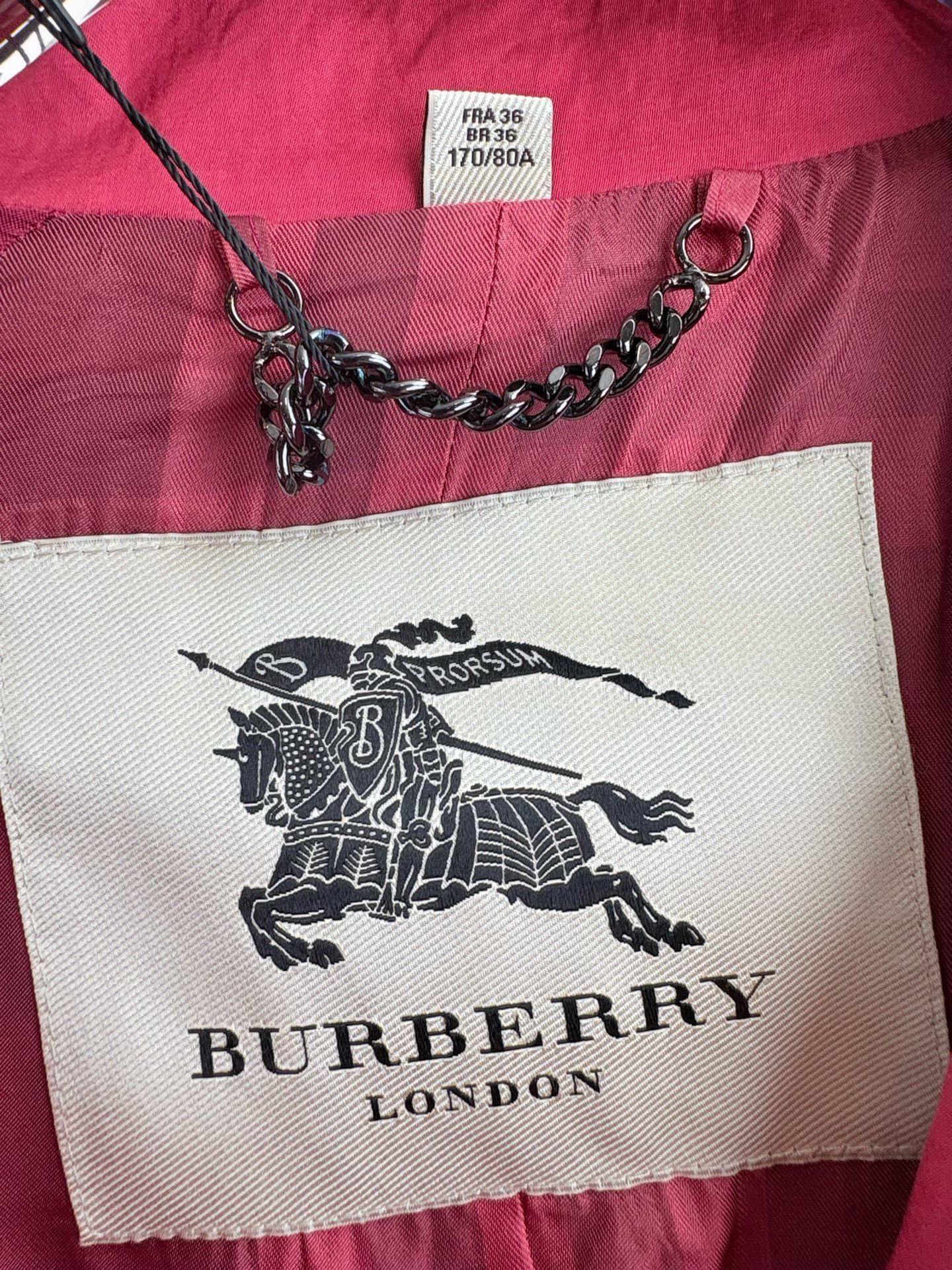 Burberry Burberry Double Breasted Pink Trench Jacket FR 36 Size XS / US 0-2 / IT 36-38 - 4 Thumbnail