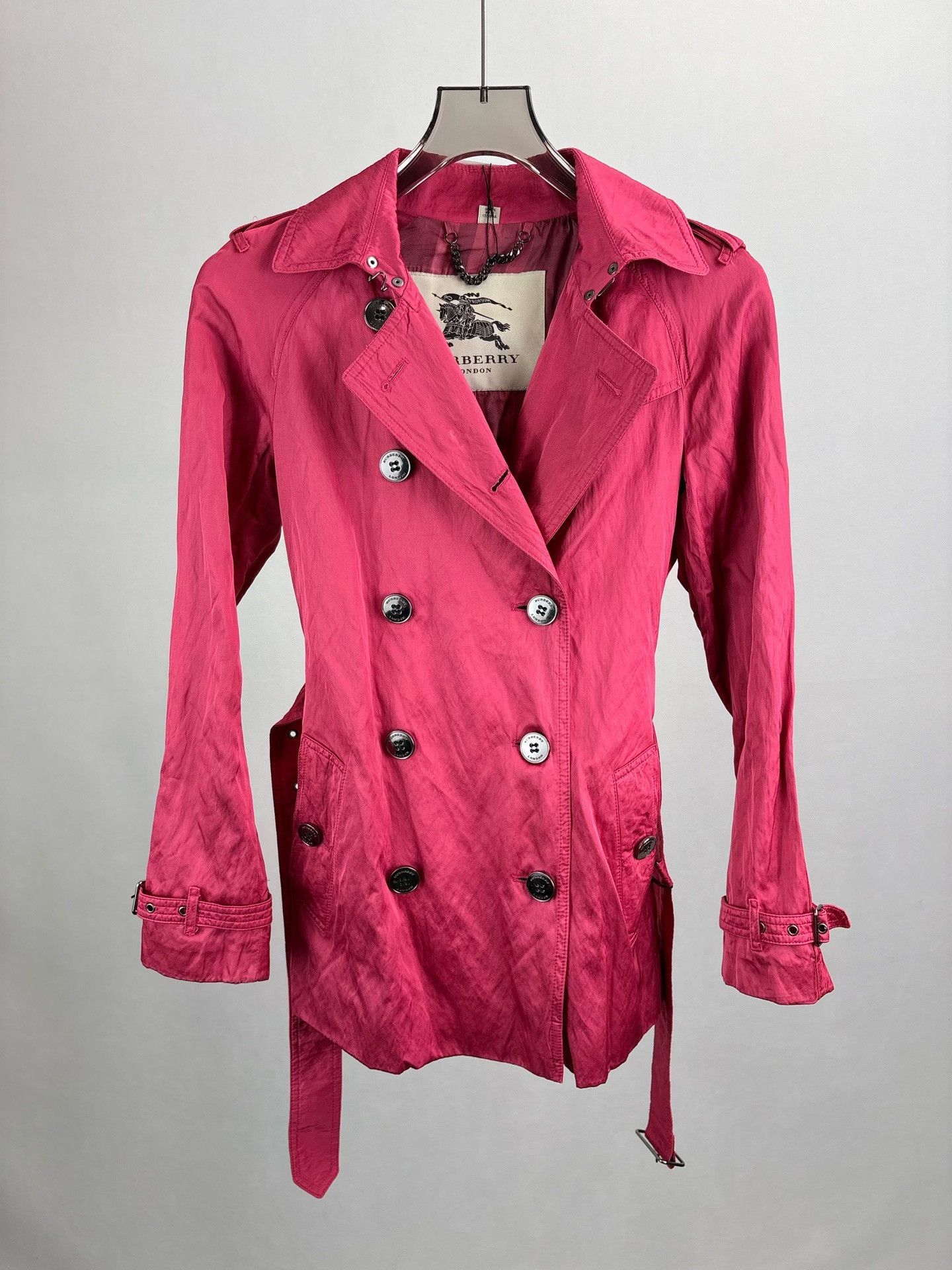 Burberry Burberry Double Breasted Pink Trench Jacket FR 36 Size XS / US 0-2 / IT 36-38 - 2 Thumbnail