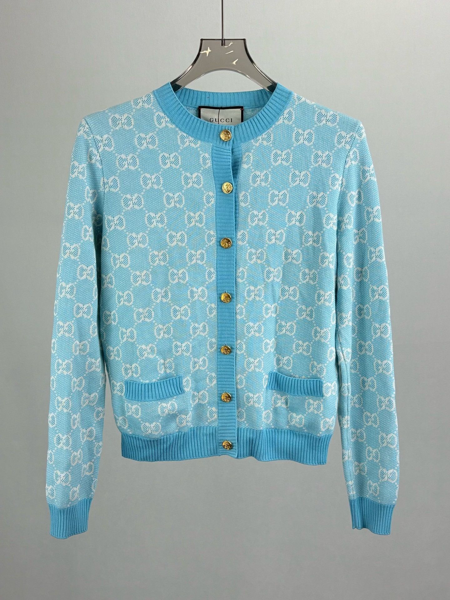 Gucci Gucci Blue GG Monogram Cardigan Size M Size M / US 6-8 / IT 42-44 - 2 Thumbnail