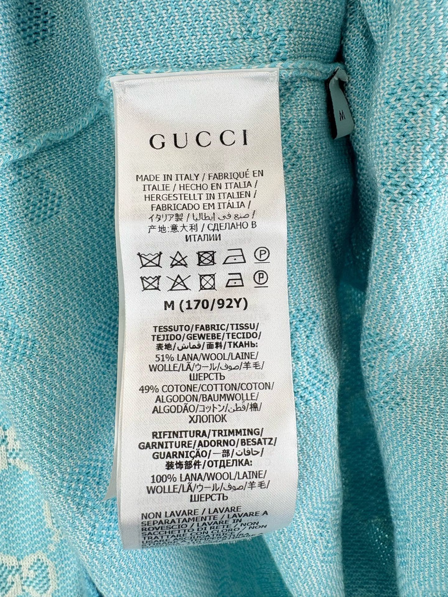 Gucci Gucci Blue GG Monogram Cardigan Size M Size M / US 6-8 / IT 42-44 - 6 Thumbnail