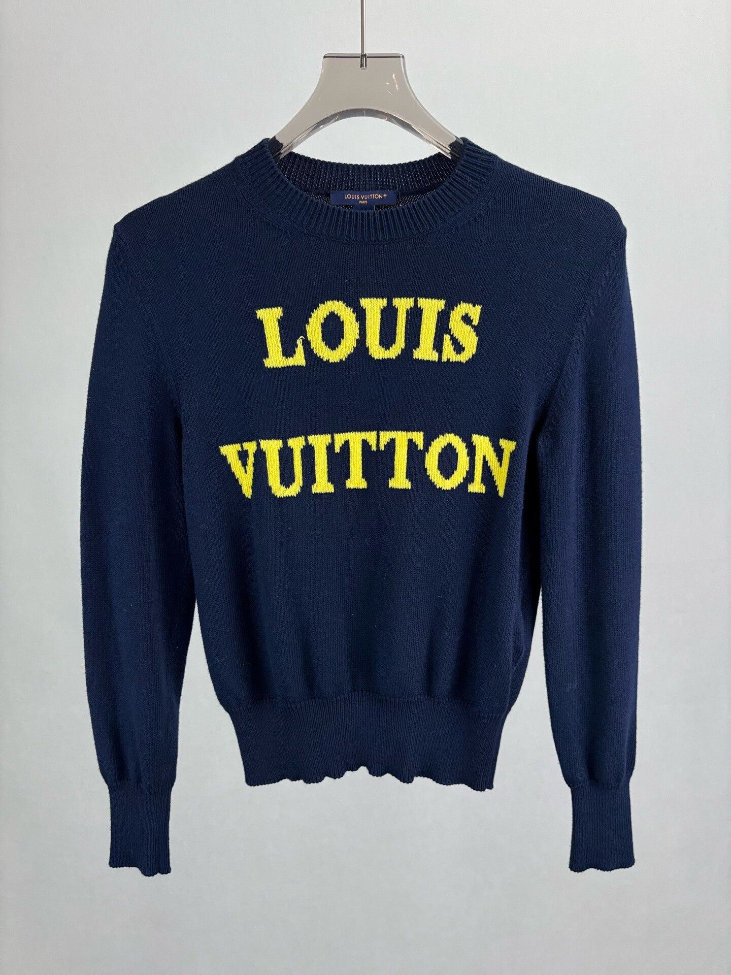 Louis Vuitton Louis Vuitton Yellow Logo Knit Sweater Size S Size S / US 4 / IT 40 - 2 Thumbnail