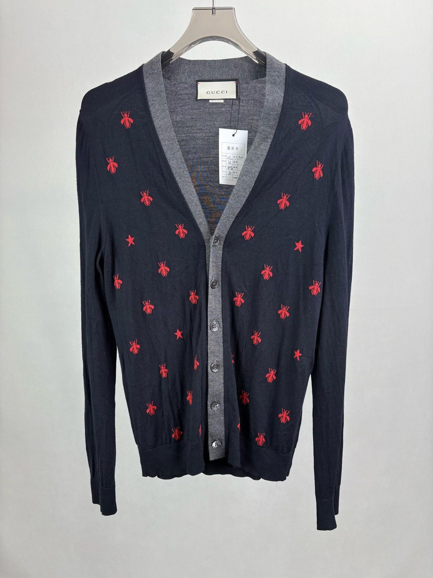 Gucci Gucci Bee Star Embroidered Cardigan XL Size XL / US 12-14 / IT 48-50 - 2 Thumbnail