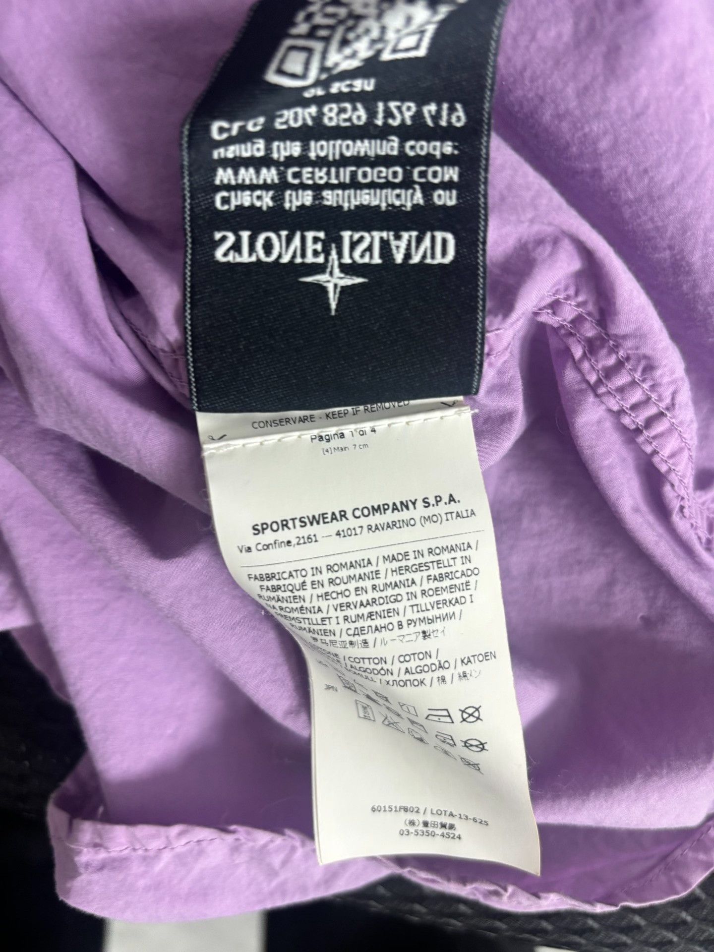 Stone Island Stone Island Purple Cotton Button Up Shirt S Size US S / EU 44-46 / 1 - 5 Thumbnail