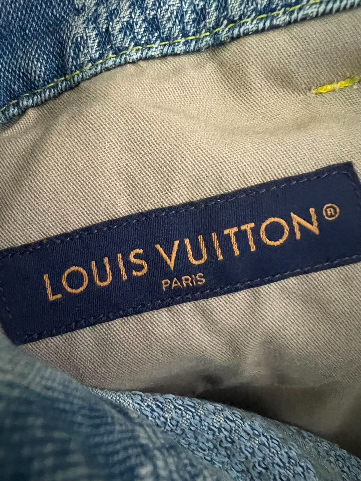 Louis Vuitton Louis Vuitton Damier Pattern Denim Jeans 33 Size US 33 - 6 Thumbnail