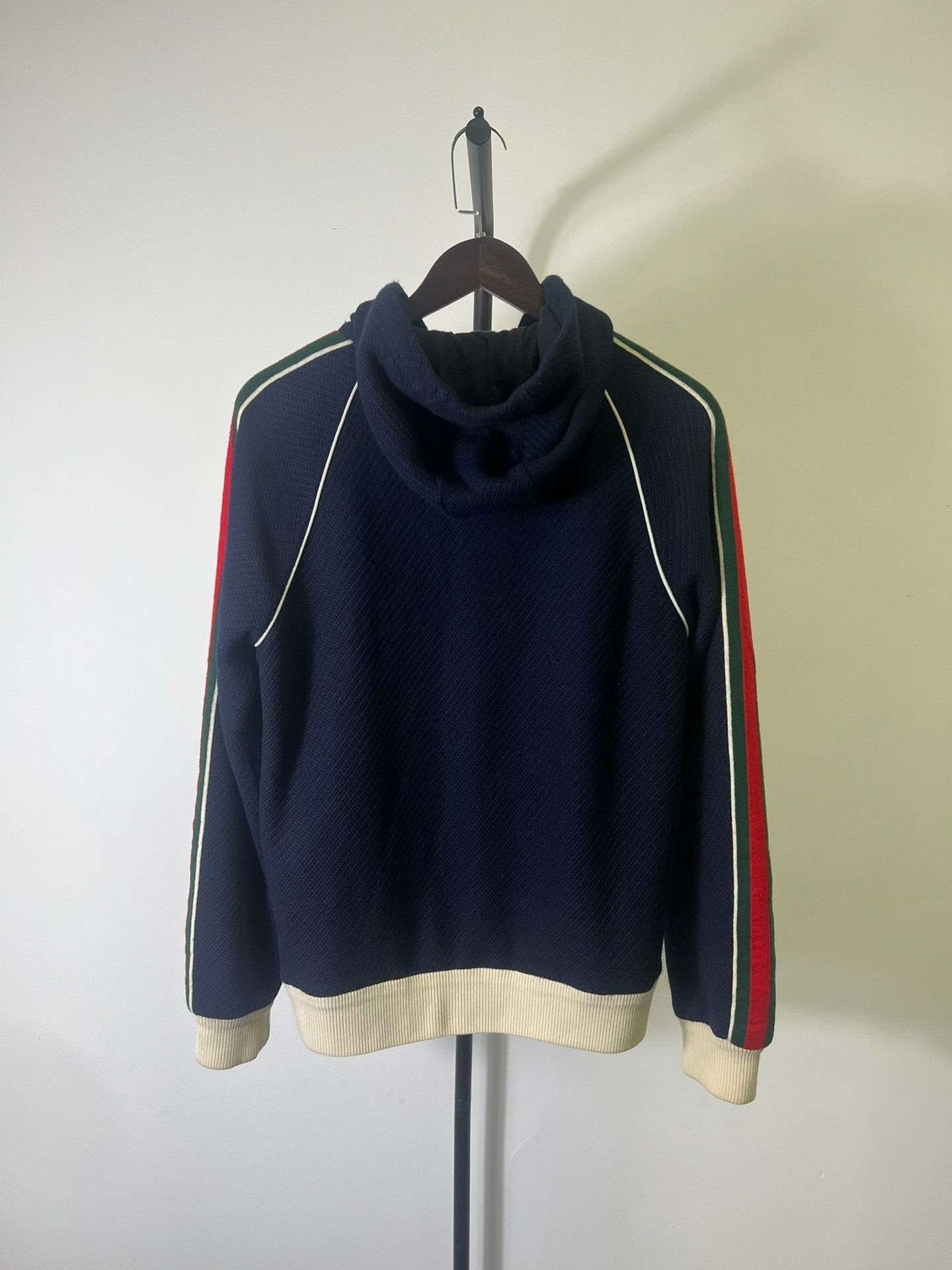 Gucci Gucci Web Stripe Zip-Up Wool Hoodie US S Size US S / EU 44-46 / 1 - 5 Thumbnail