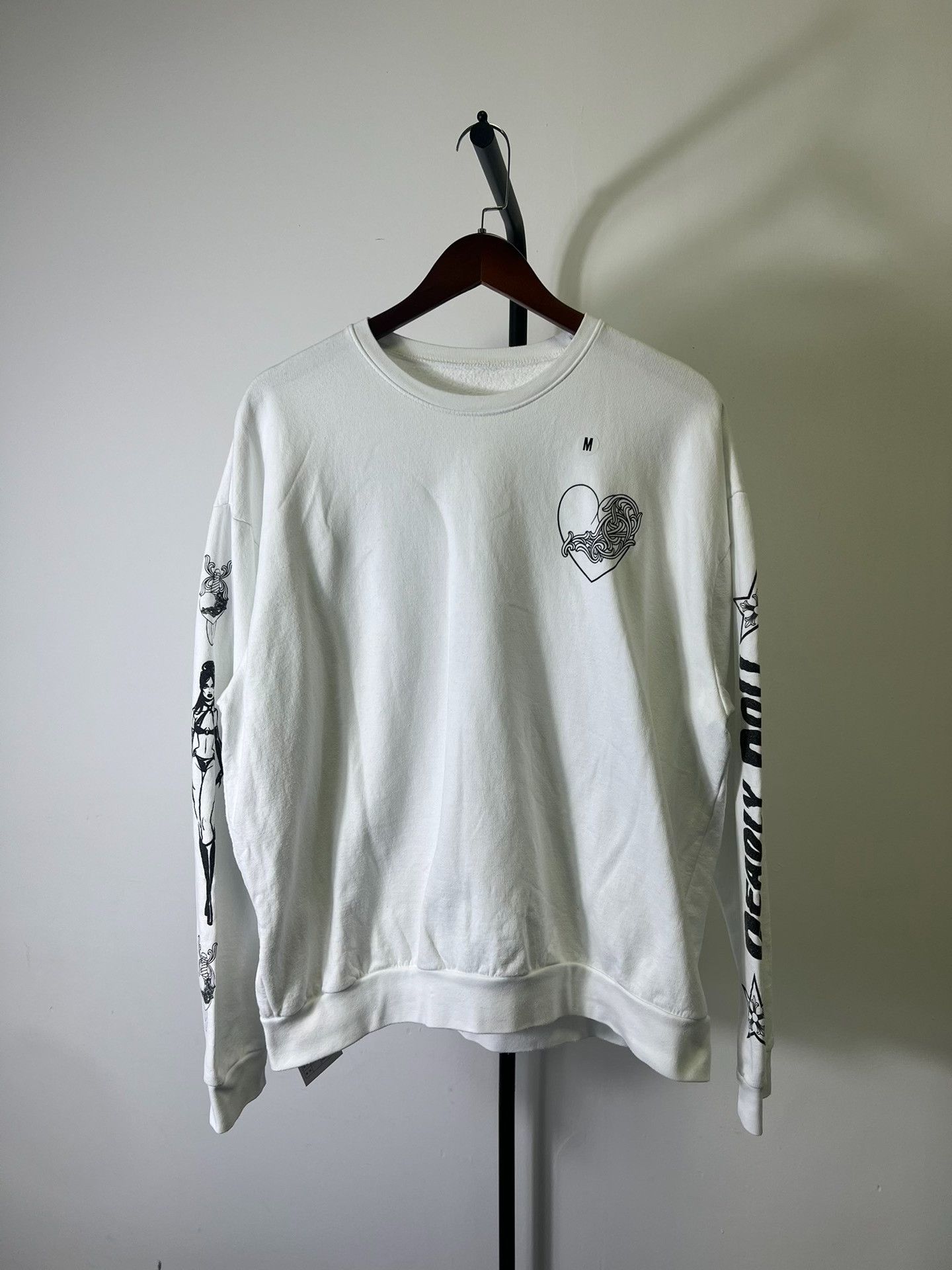 Chrome Hearts Chrome Hearts x Deadly Doll Vine Heart Sweatshirt M Size US M / EU 48-50 / 2 - 2 Thumbnail