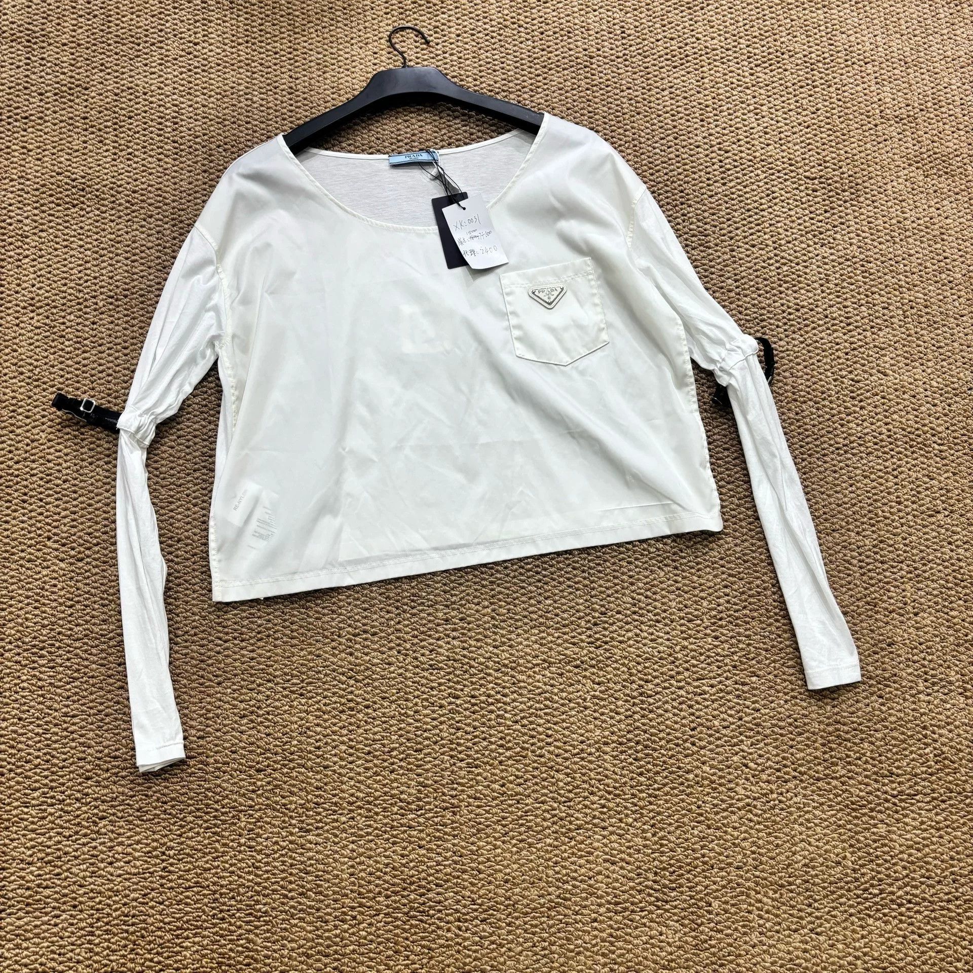 Prada Prada Re-Nylon Triangle Logo Long Sleeve Tee XS Size XS / US 0-2 / IT 36-38 - 3 Thumbnail