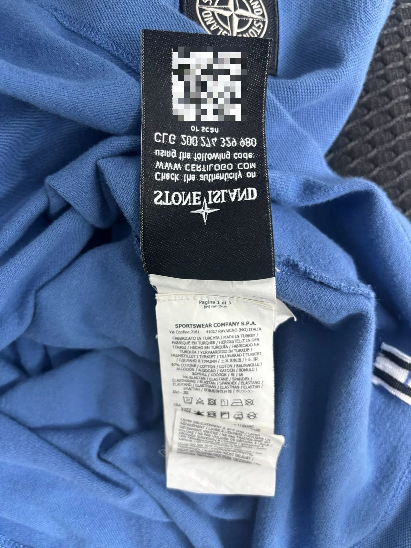 Stone Island Stone Island Blue Pique Polo Shirt S Size US S / EU 44-46 / 1 - 6 Thumbnail