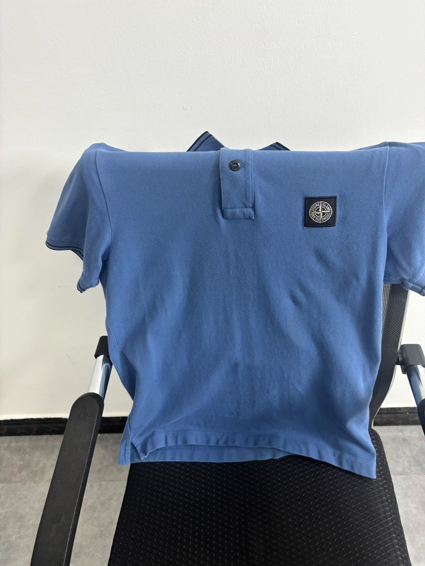 Stone Island Stone Island Blue Pique Polo Shirt S Size US S / EU 44-46 / 1 - 2 Thumbnail