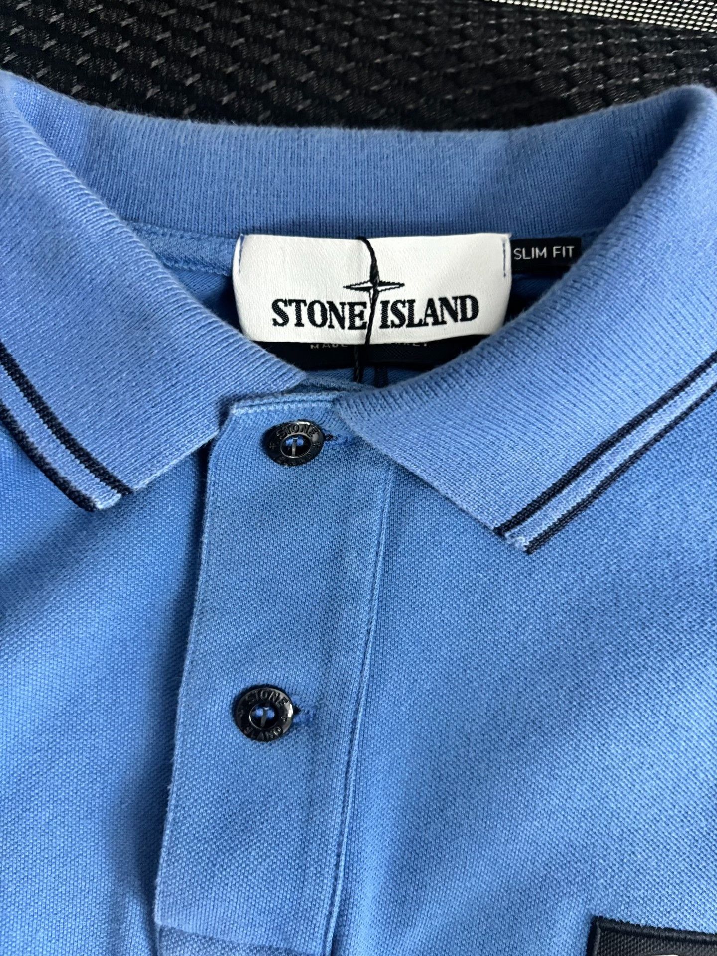 Stone Island Stone Island Blue Pique Polo Shirt S Size US S / EU 44-46 / 1 - 4 Thumbnail