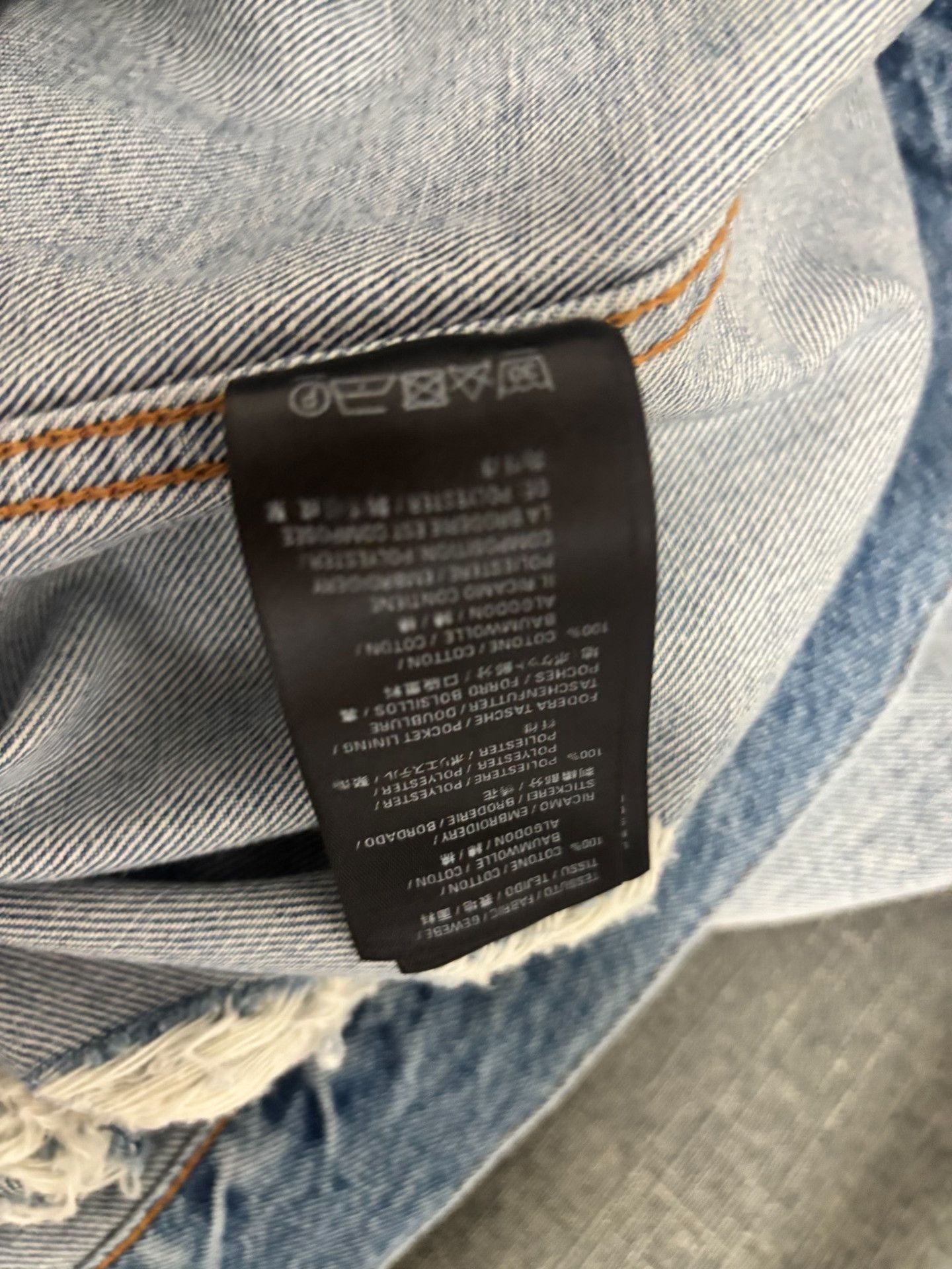 Balenciaga Balenciaga Barcode Distressed Denim Jacket S Size US S / EU 44-46 / 1 - 5 Thumbnail