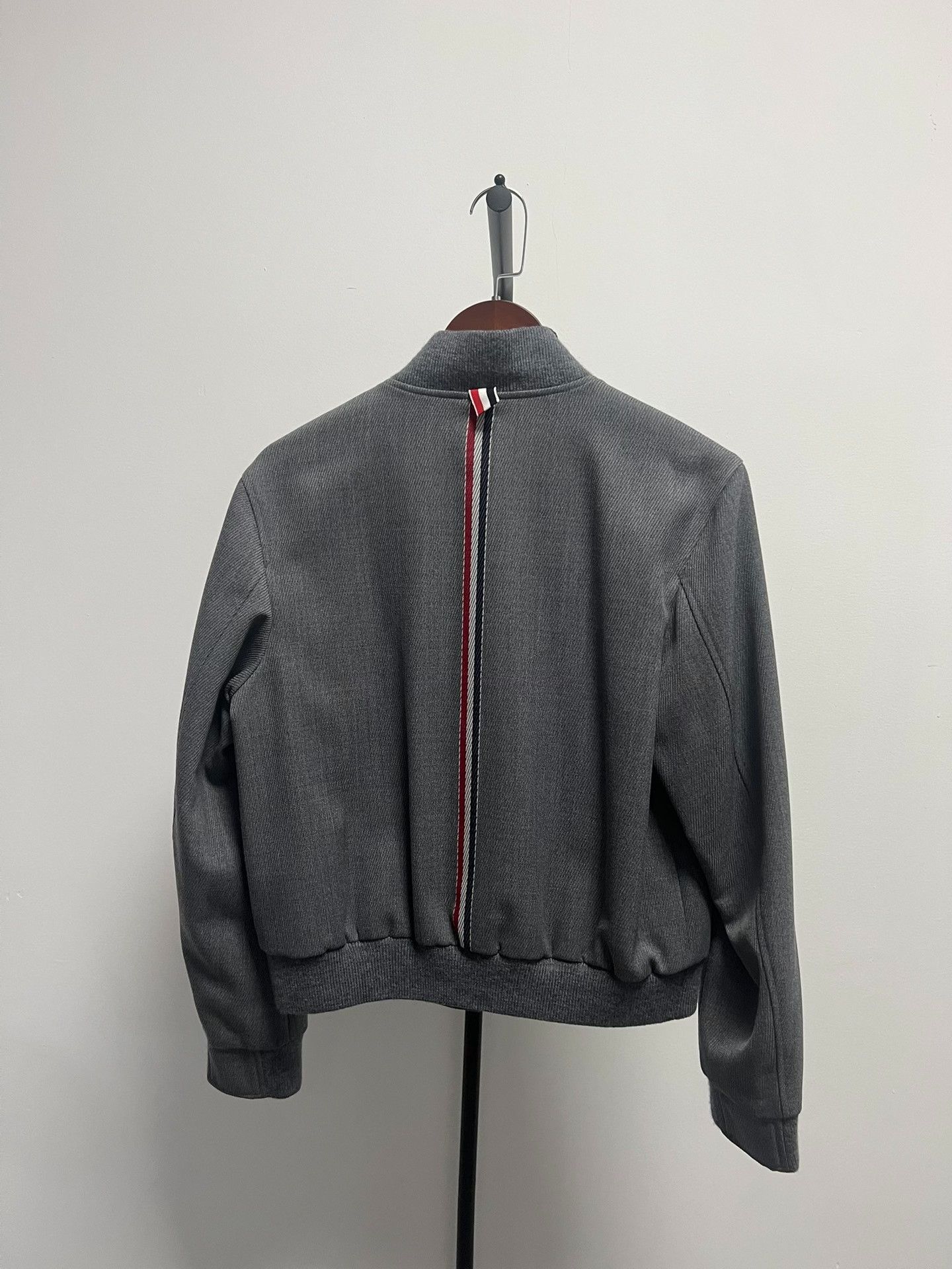 Thom Browne Thom Browne Gray Wool Blend Bomber Jacket Size 0 Size US XS / EU 42 / 0 - 3 Thumbnail