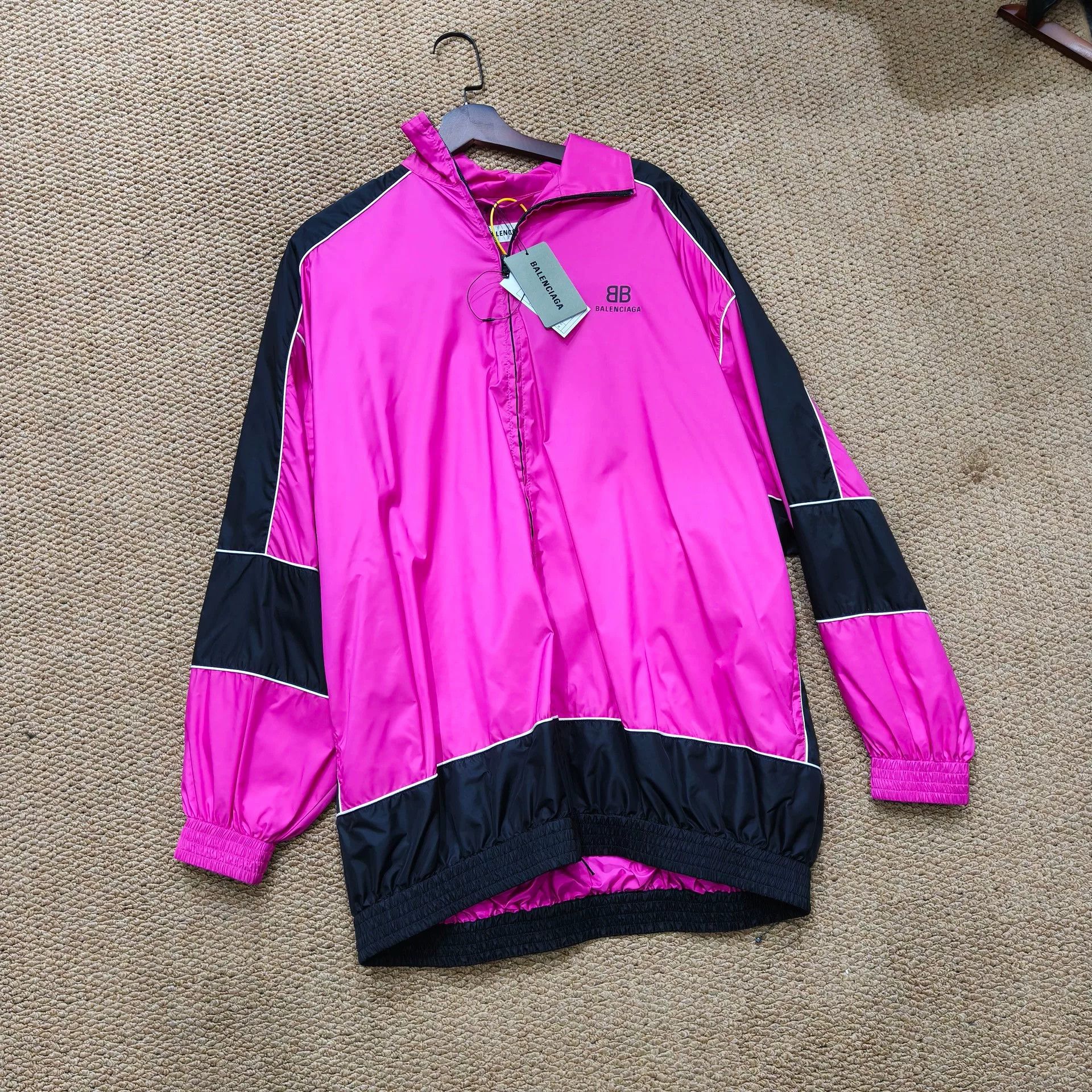 Balenciaga Balenciaga Pink Blocked Half-Zip Windbreaker Jacket 36 Size XS / US 0-2 / IT 36-38 - 2 Thumbnail