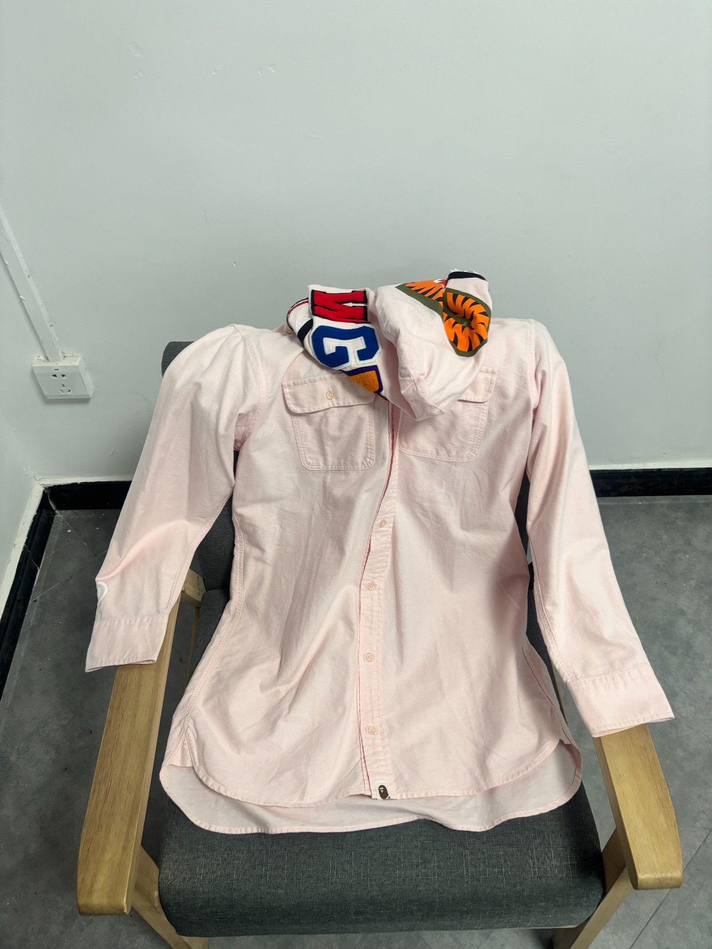 Bape BAPE Shark Hooded Shirt S Size US S / EU 44-46 / 1 - 2 Thumbnail