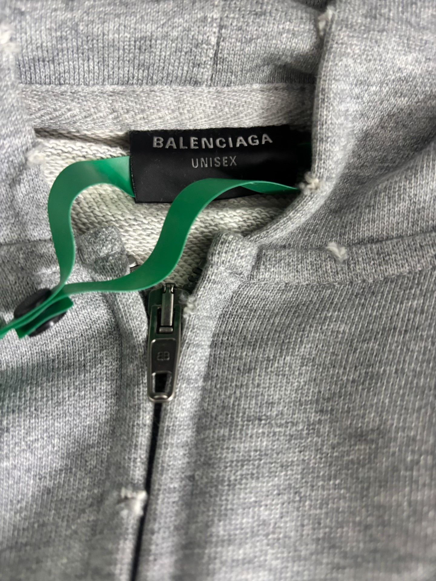 Balenciaga Balenciaga Distressed Print Zip Hoodie Size L Size US L / EU 52-54 / 3 - 4 Thumbnail