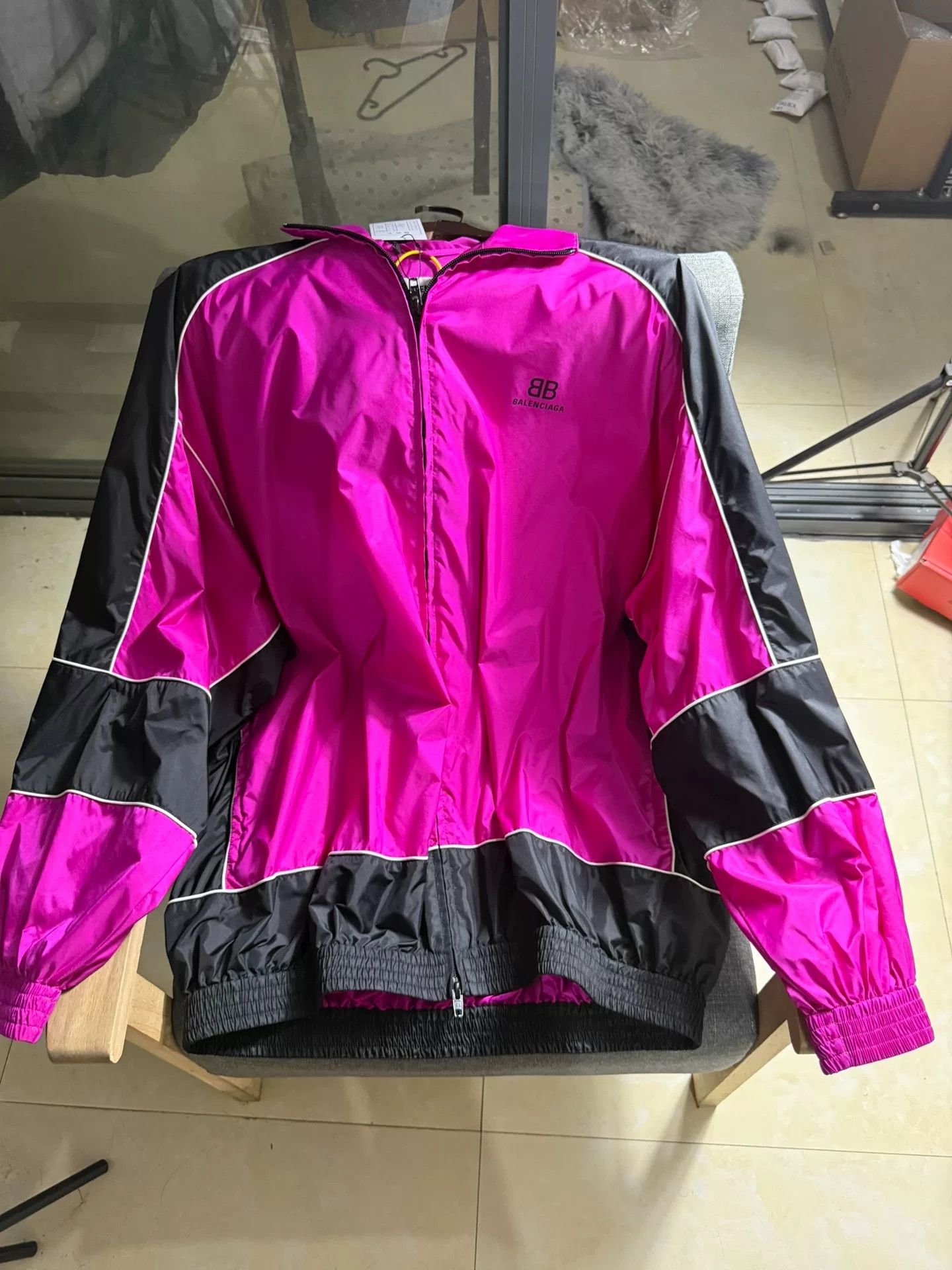 Balenciaga Balenciaga Pink Colorblock Track Jacket 36 Size XS / US 0-2 / IT 36-38 - 2 Thumbnail