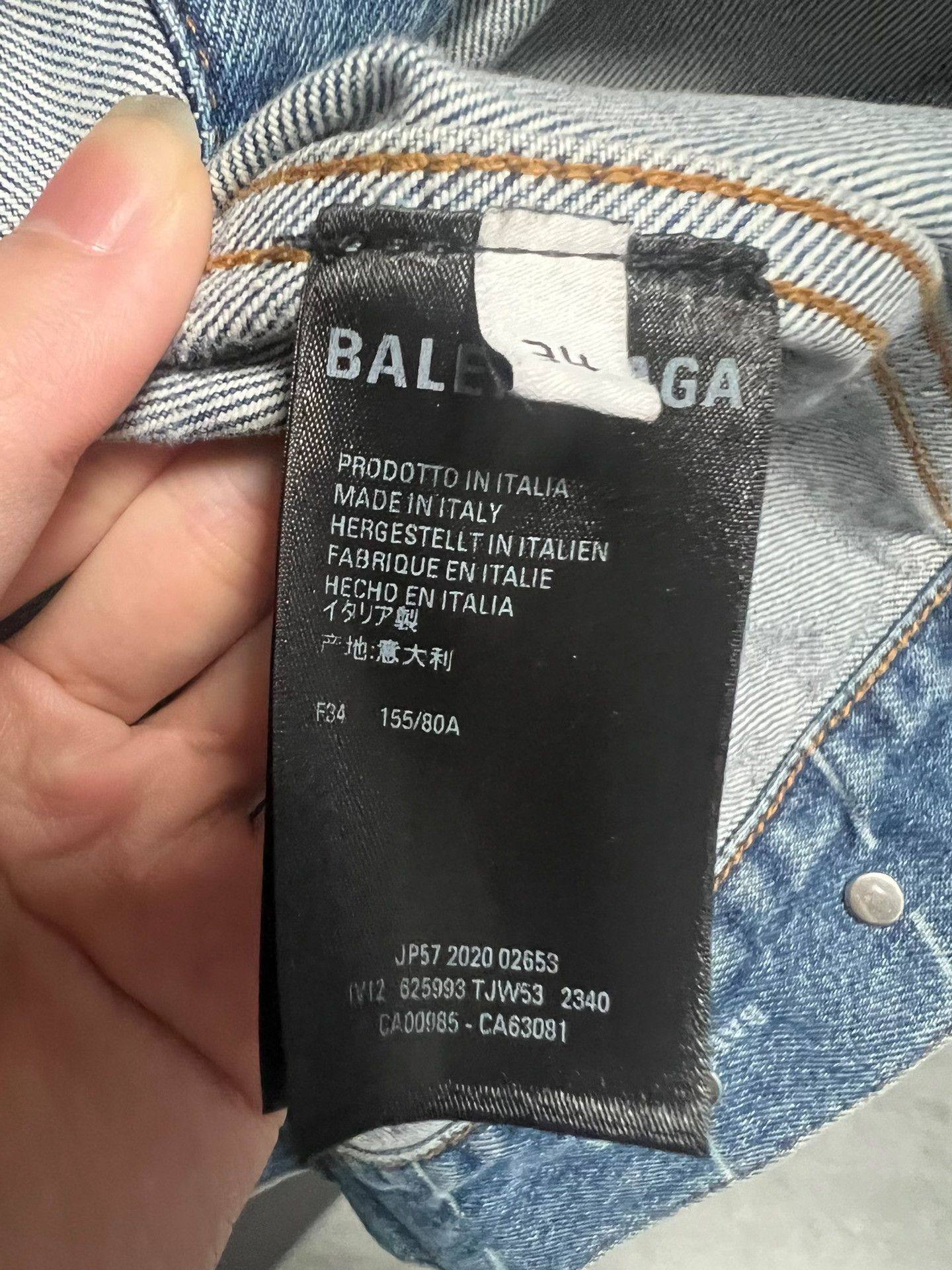 Balenciaga Balenciaga All Over Logo Denim Jacket FR 34 Size XS / US 0-2 / IT 36-38 - 5 Thumbnail