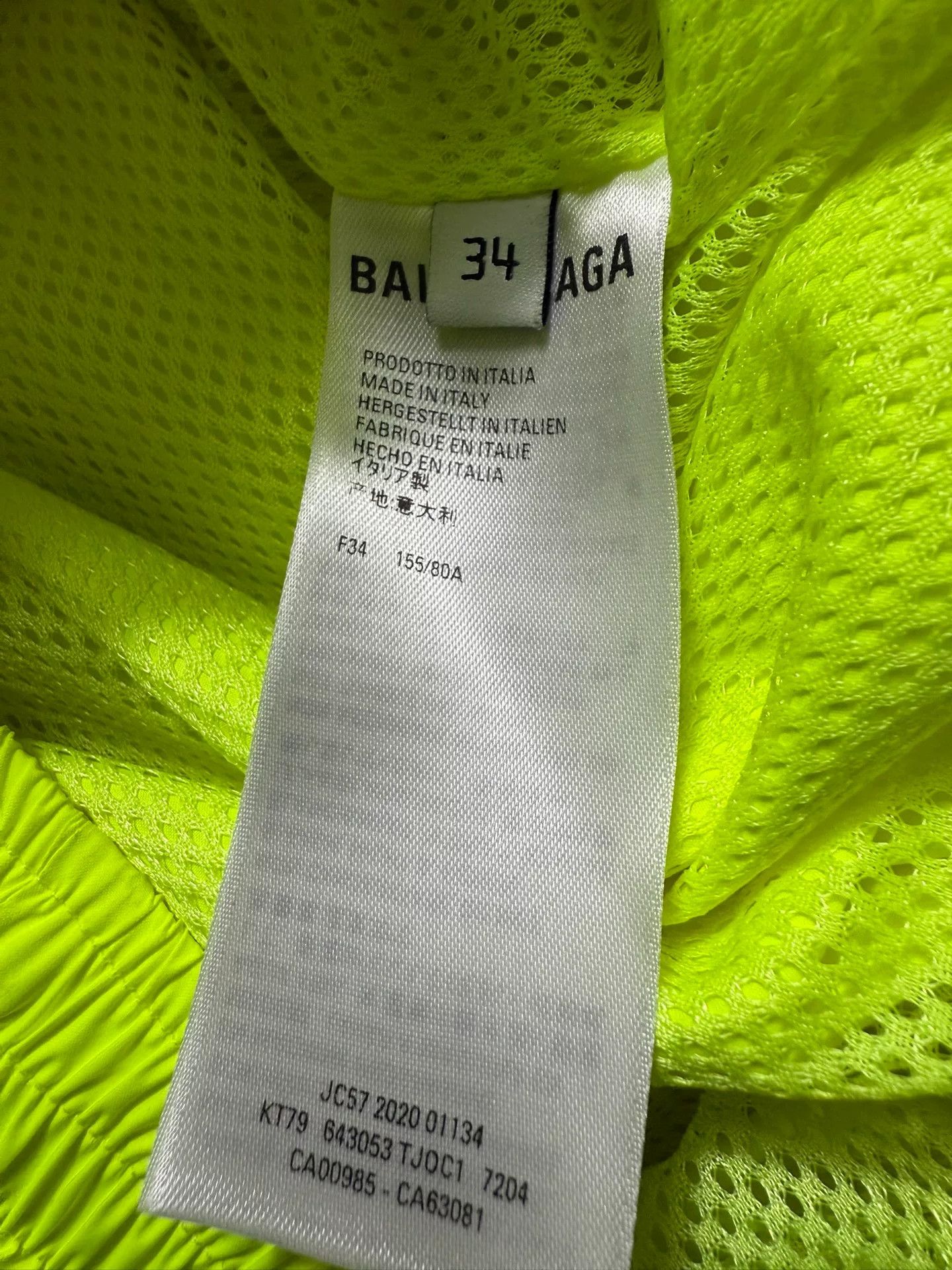 Balenciaga Balenciaga Neon Yellow Zip Track Jacket 34 Size XS / US 0-2 / IT 36-38 - 4 Thumbnail