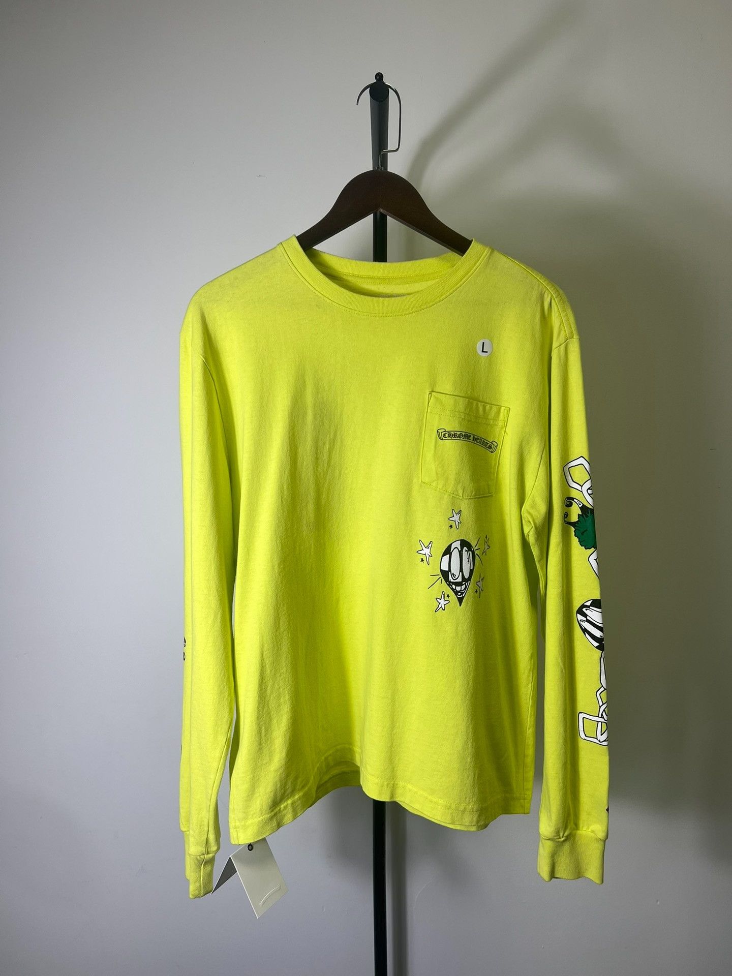 Chrome Hearts Chrome Hearts x Mattyboy Neon Green L/S T-Shirt L Size US L / EU 52-54 / 3 - 2 Thumbnail