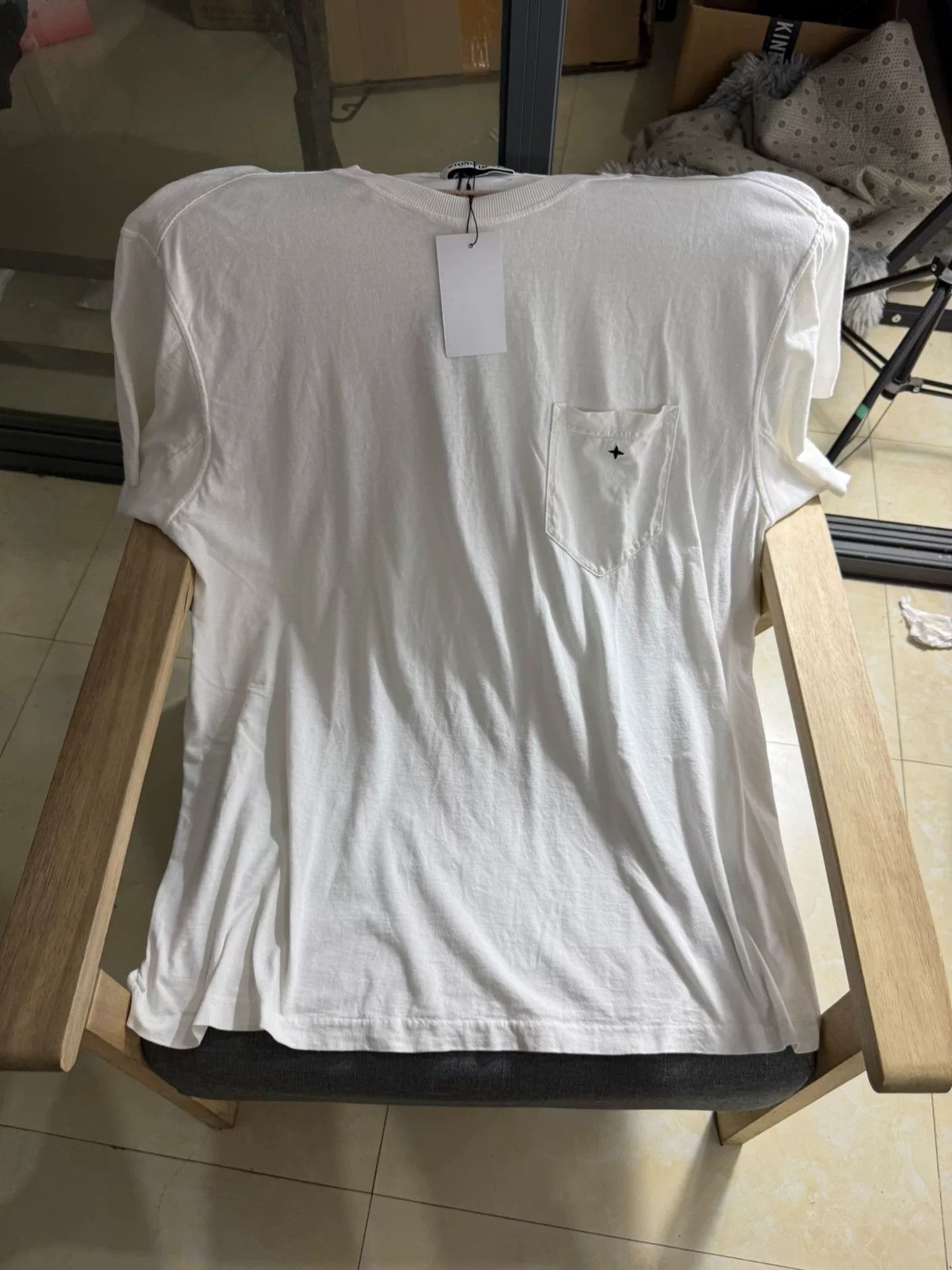 Stone Island Stone Island White Pocket Logo T-Shirt 3XL Size US XXL / EU 58 / 5 - 2 Thumbnail