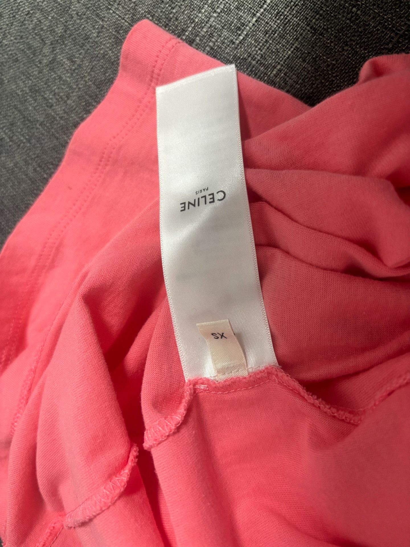 Celine Celine Logo Print Pink T-Shirt XS Size US XS / EU 42 / 0 - 5 Thumbnail