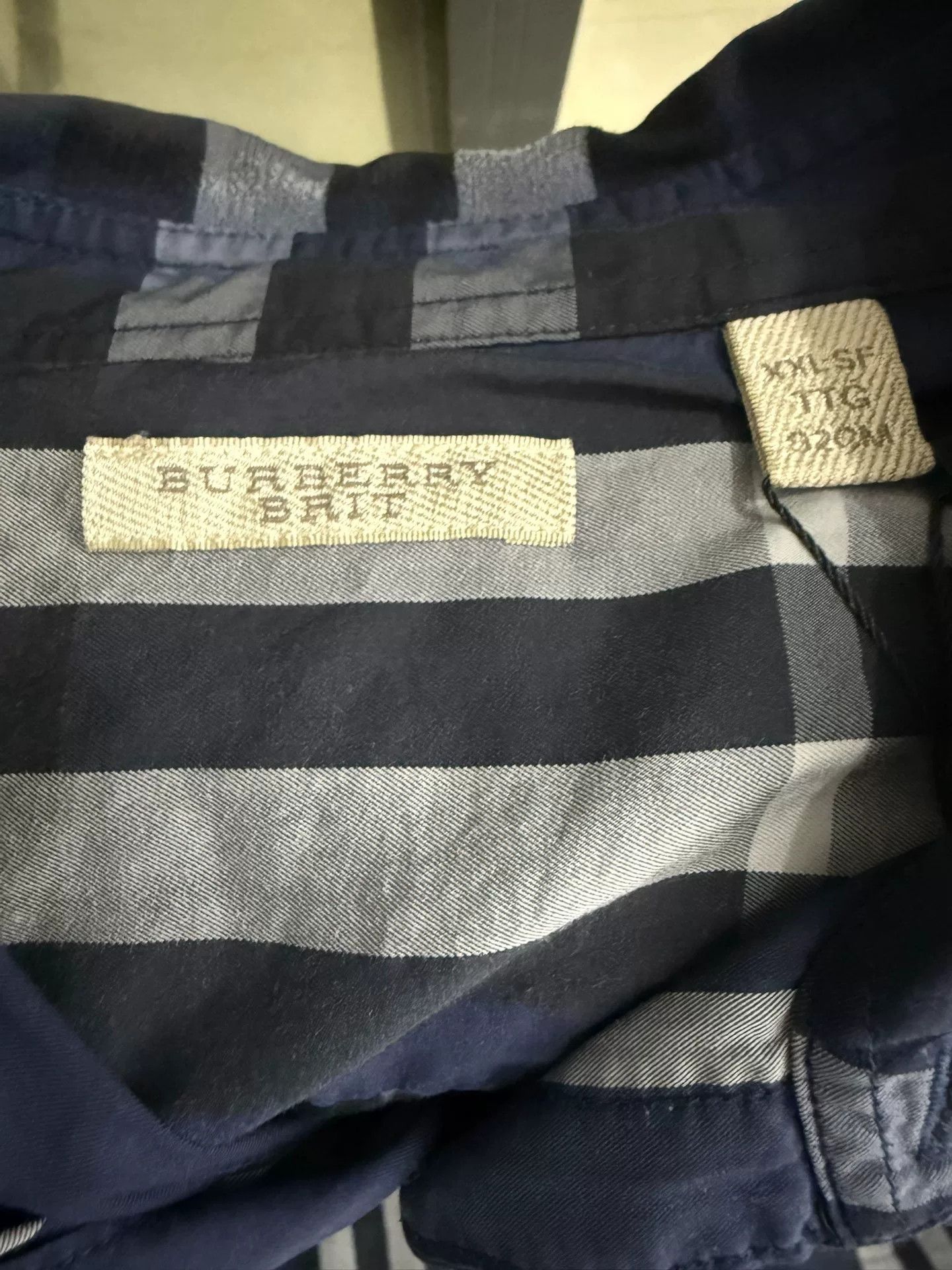 Burberry Burberry Brit Blue Check Button Up Shirt XXL Size US XXL / EU 58 / 5 - 3 Thumbnail