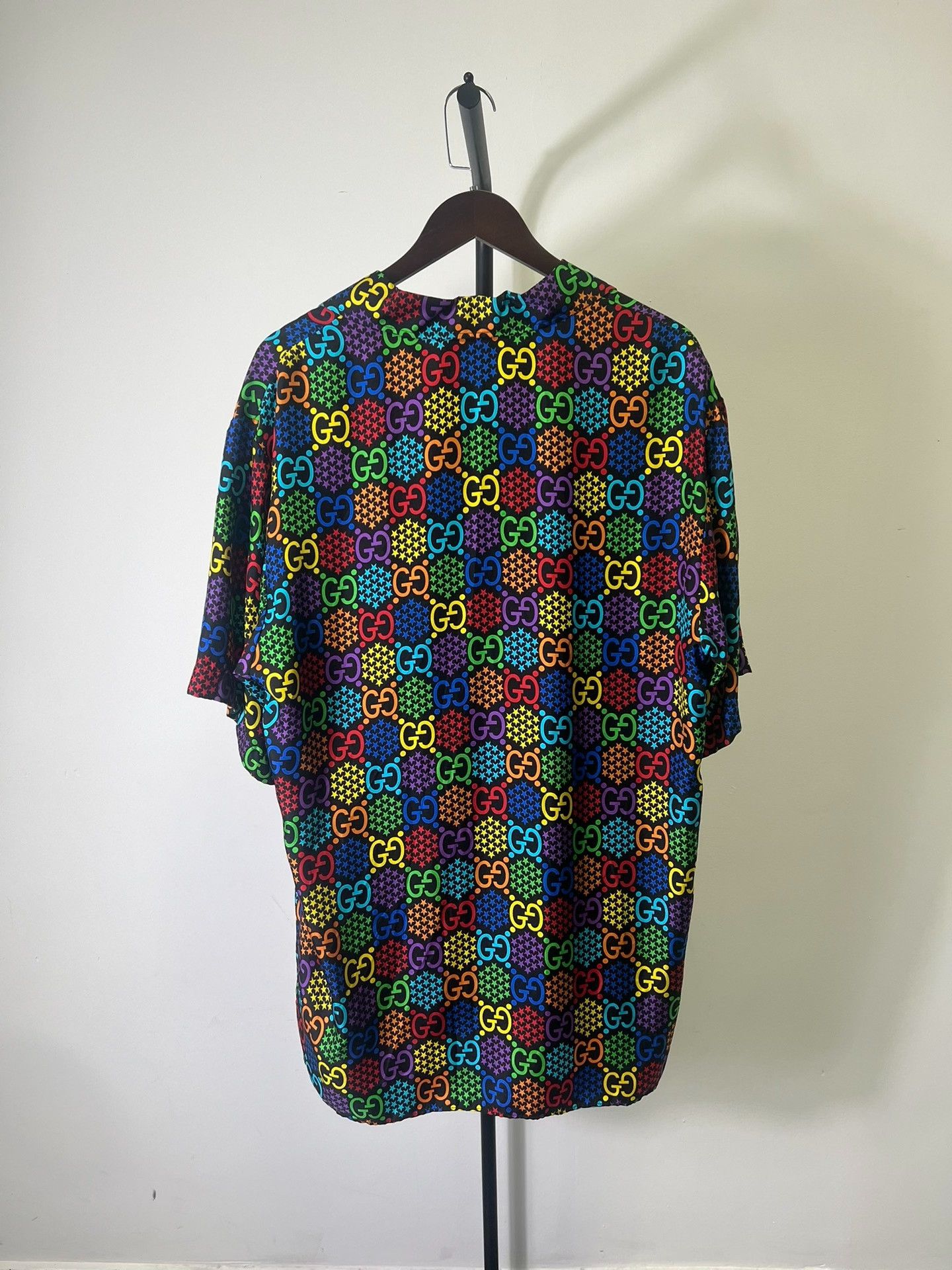 Gucci Gucci Rainbow GG Star Silk Short Sleeve Shirt EU 48 Size US M / EU 48-50 / 2 - 5 Thumbnail