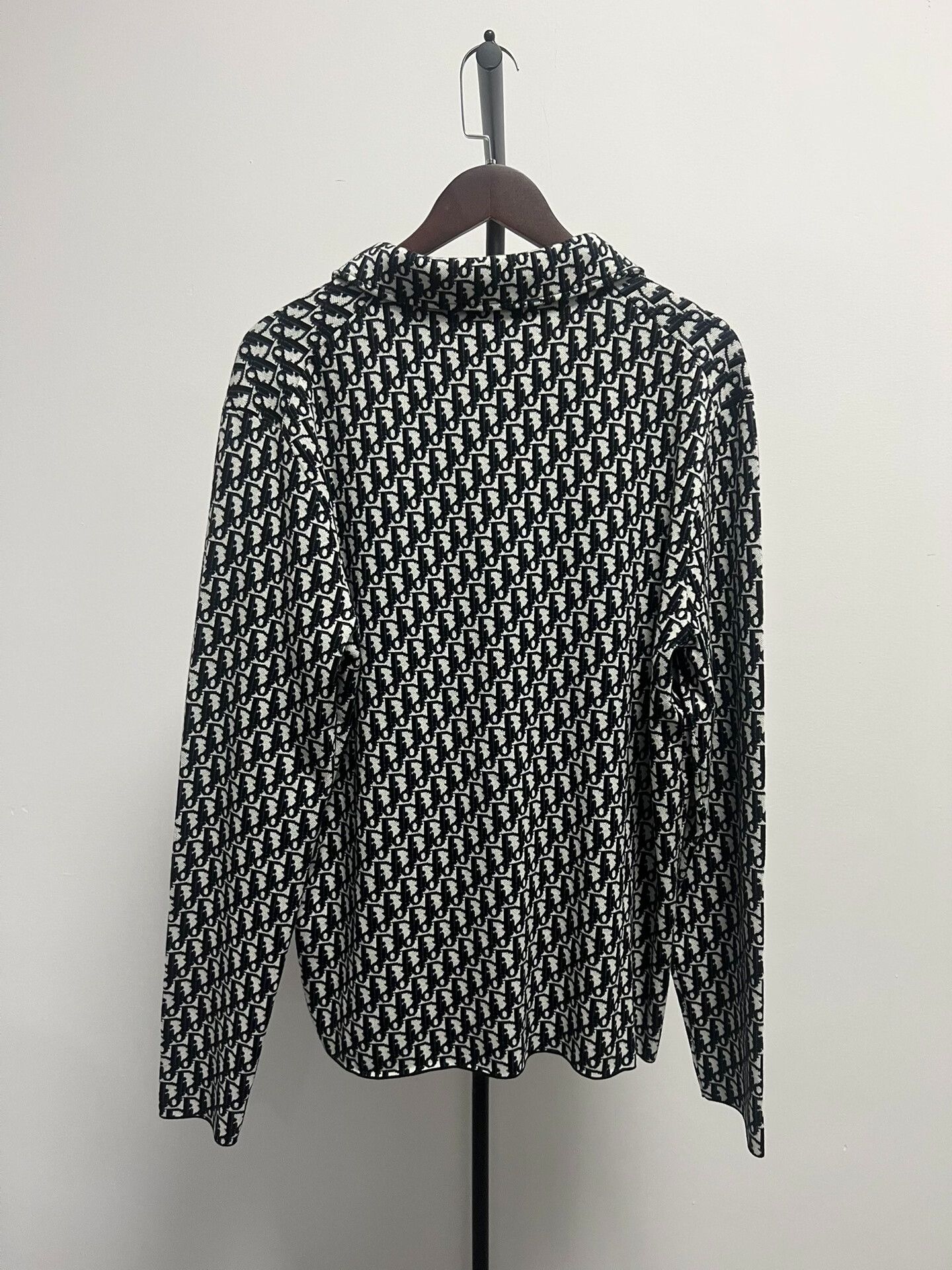 Dior Dior Oblique Monogram Jacquard Knit Shirt Size M Size US M / EU 48-50 / 2 - 6 Thumbnail