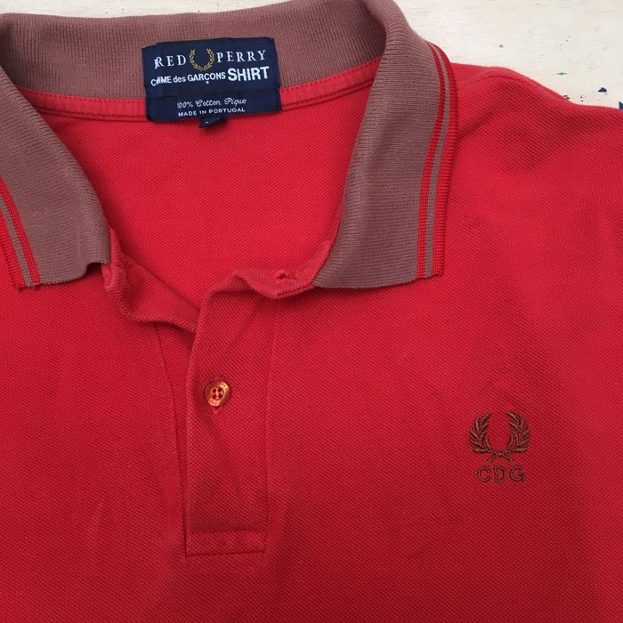 Fred Perry COMME des GARCONS x Fred Perry Polo shirt Red tan