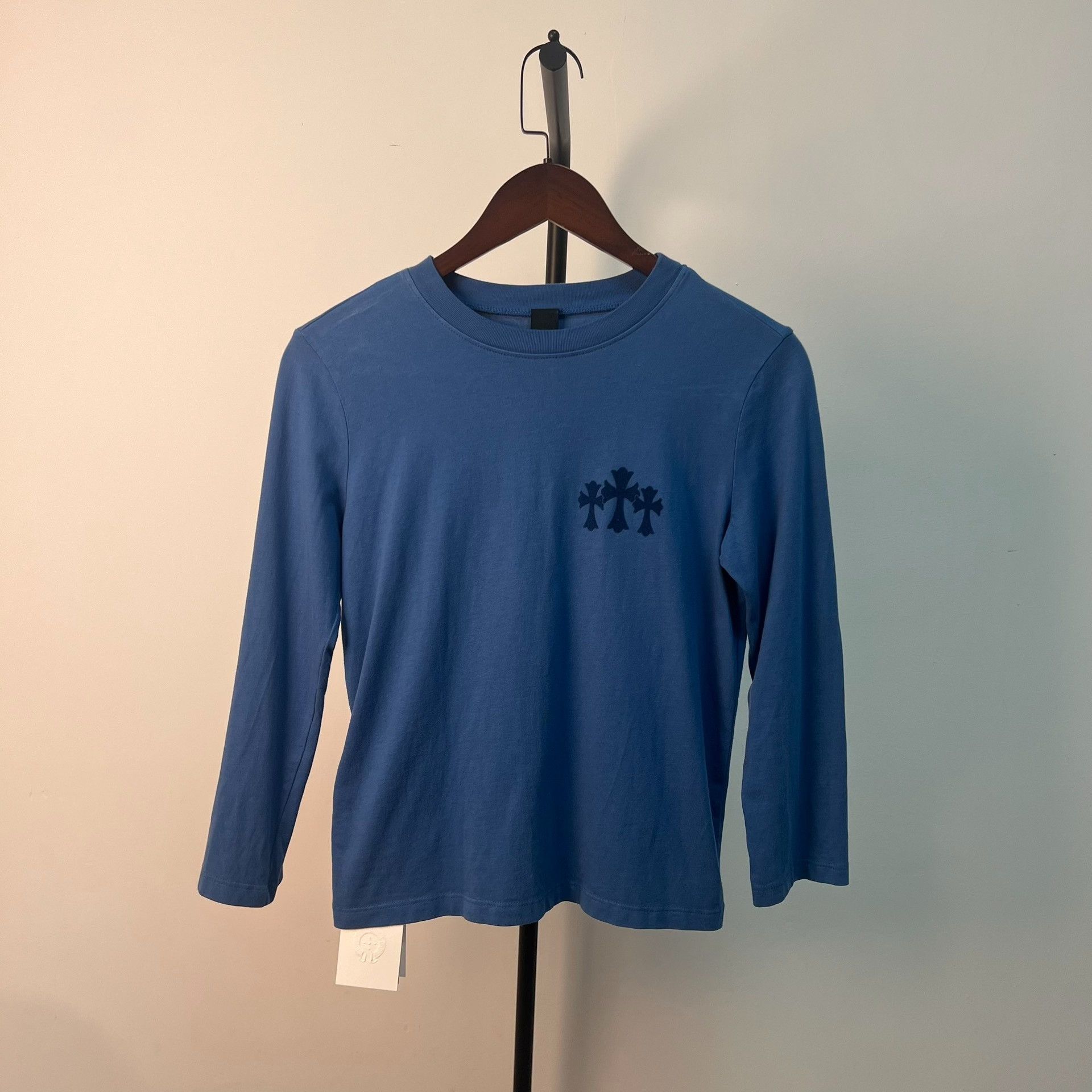 Chrome Hearts Chrome Hearts Triple Cross Flocked L/S T-Shirt XS Size US XS / EU 42 / 0 - 2 Thumbnail