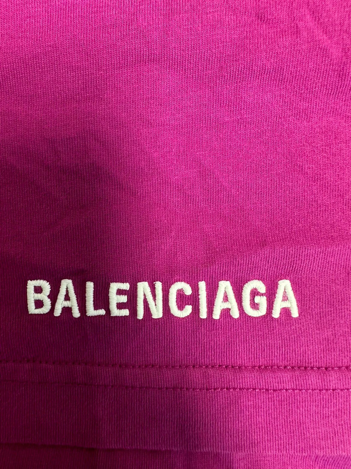 Balenciaga Balenciaga Unifit Magenta Logo T-Shirt Size 1 Size US S / EU 44-46 / 1 - 4 Thumbnail