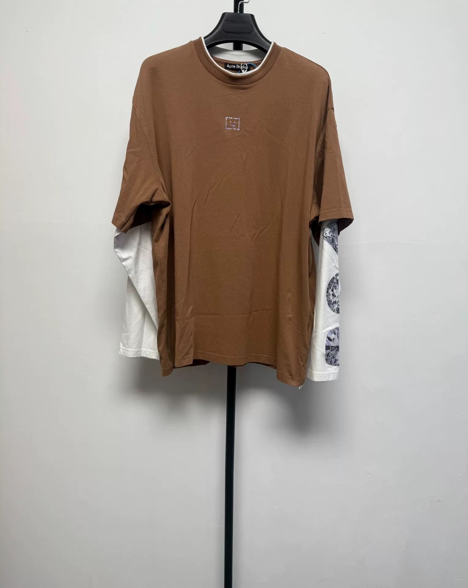 Acne Studios Acne Studios Rhinestone Face Double Layer T-Shirt XS Size US XS / EU 42 / 0 - 2 Thumbnail