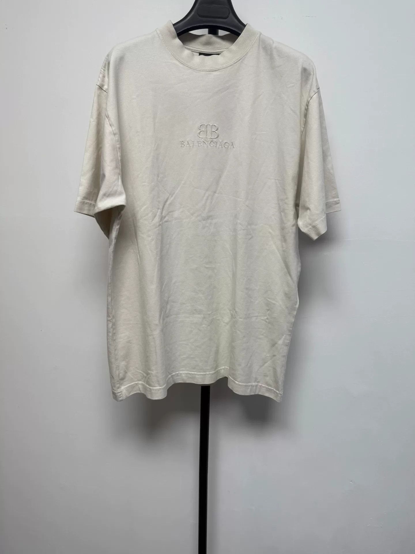 Balenciaga Balenciaga Logo Embroidered T-Shirt XXS Size US XXS / EU 40 - 2 Thumbnail