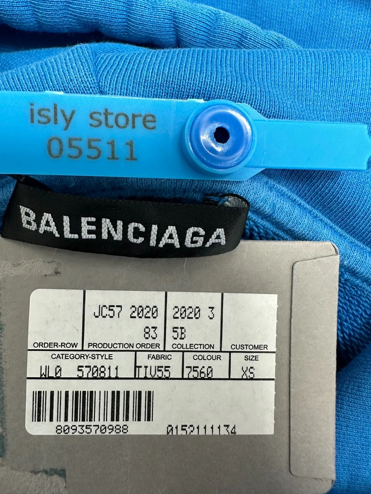 Balenciaga Balenciaga Blue Logo Hoodie XS Size US XS / EU 42 / 0 - 5 Thumbnail