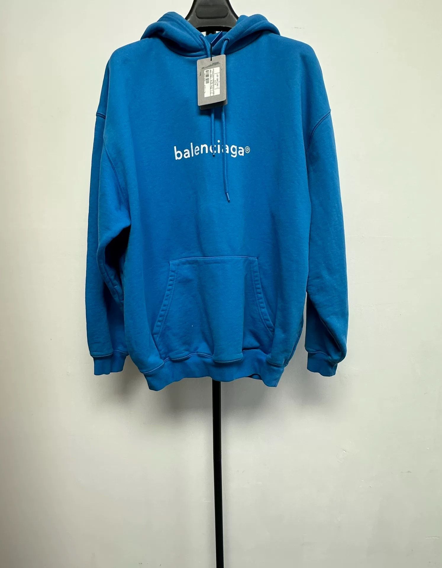 Balenciaga Balenciaga Blue Logo Hoodie XS Size US XS / EU 42 / 0 - 2 Thumbnail