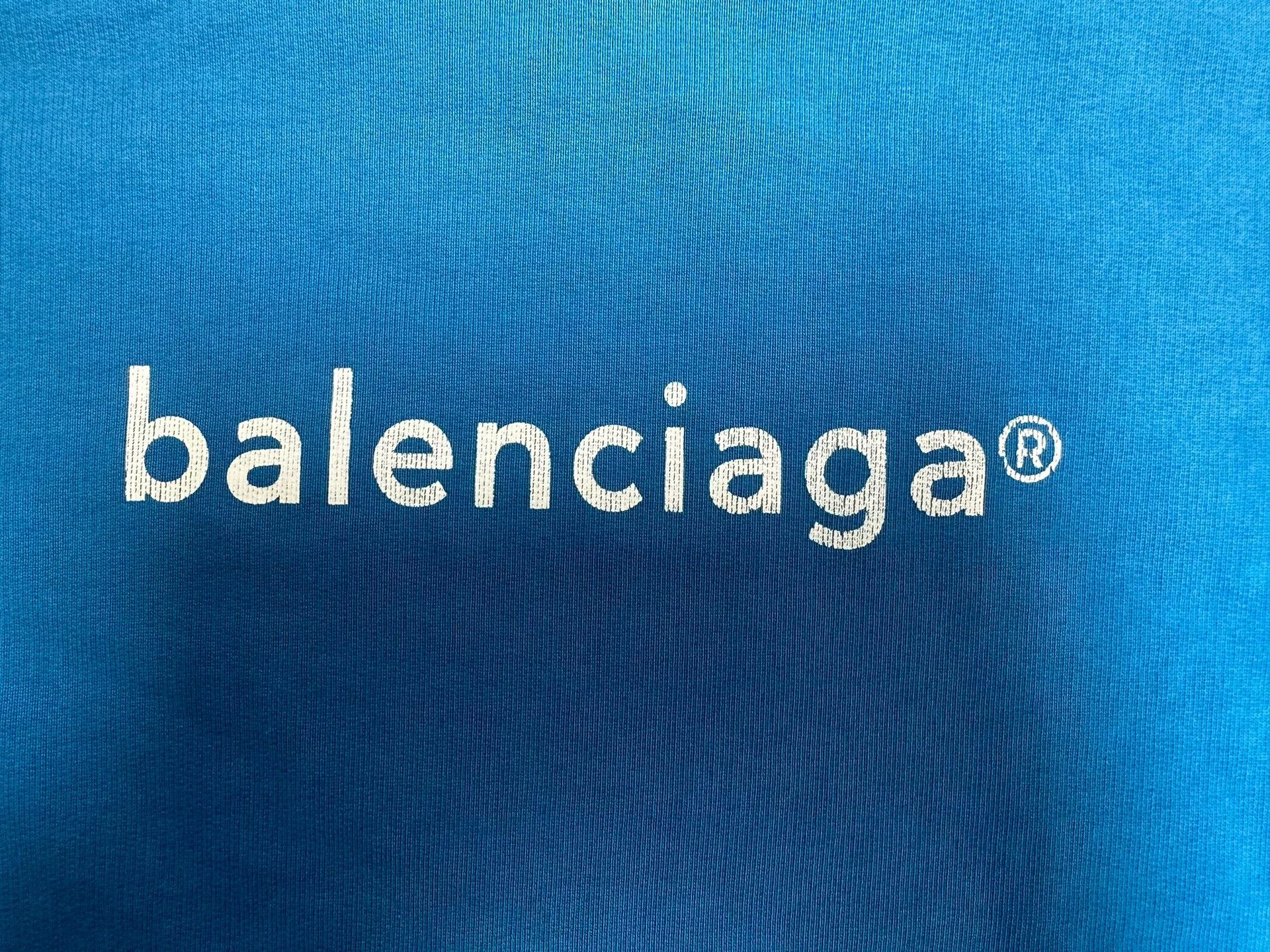 Balenciaga Balenciaga Blue Logo Hoodie XS Size US XS / EU 42 / 0 - 4 Thumbnail