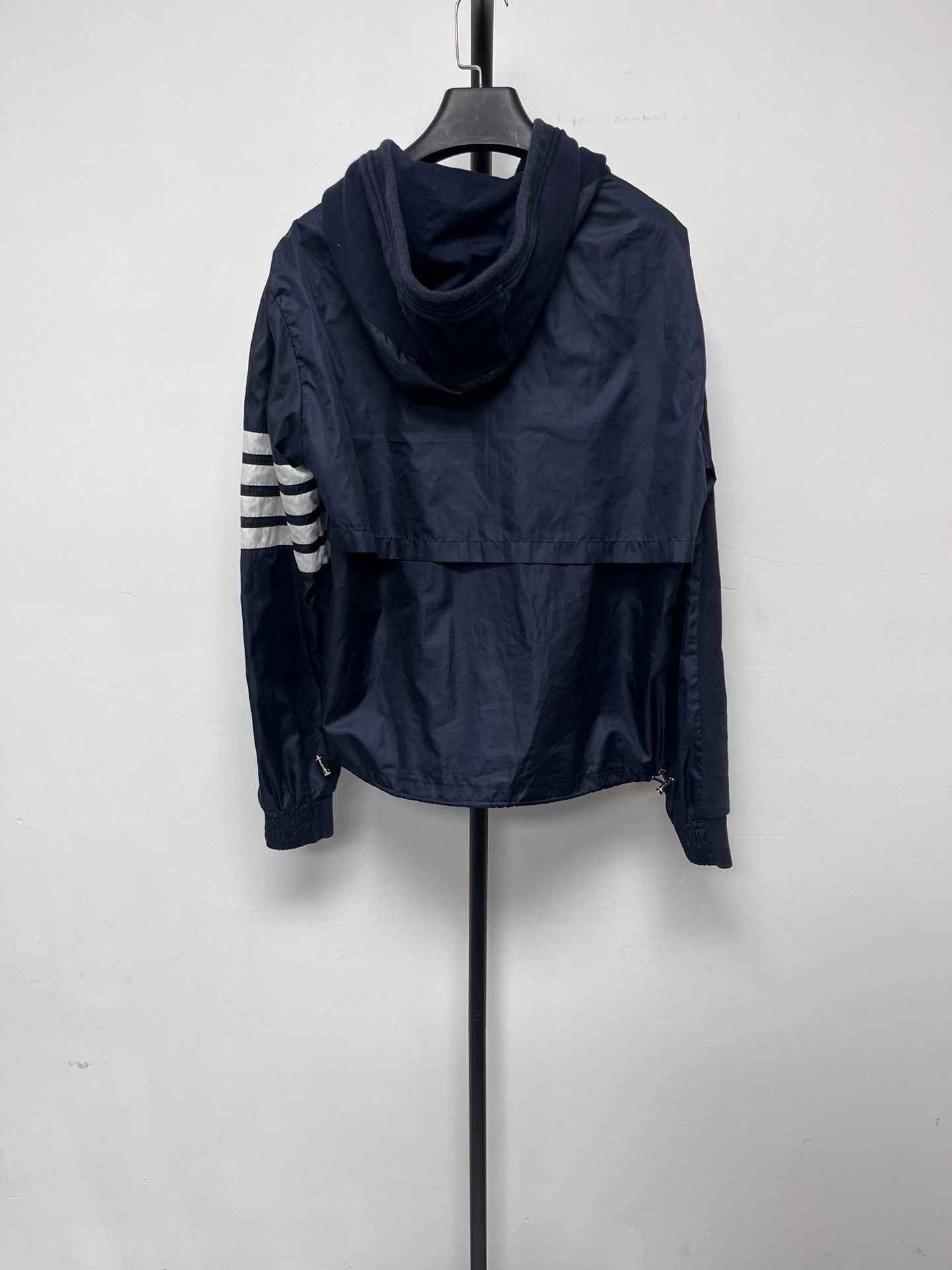 Thom Browne Thom Browne Four-Bar Mixed Media Zip Hoodie Size 1 Size US S / EU 44-46 / 1 - 3 Thumbnail