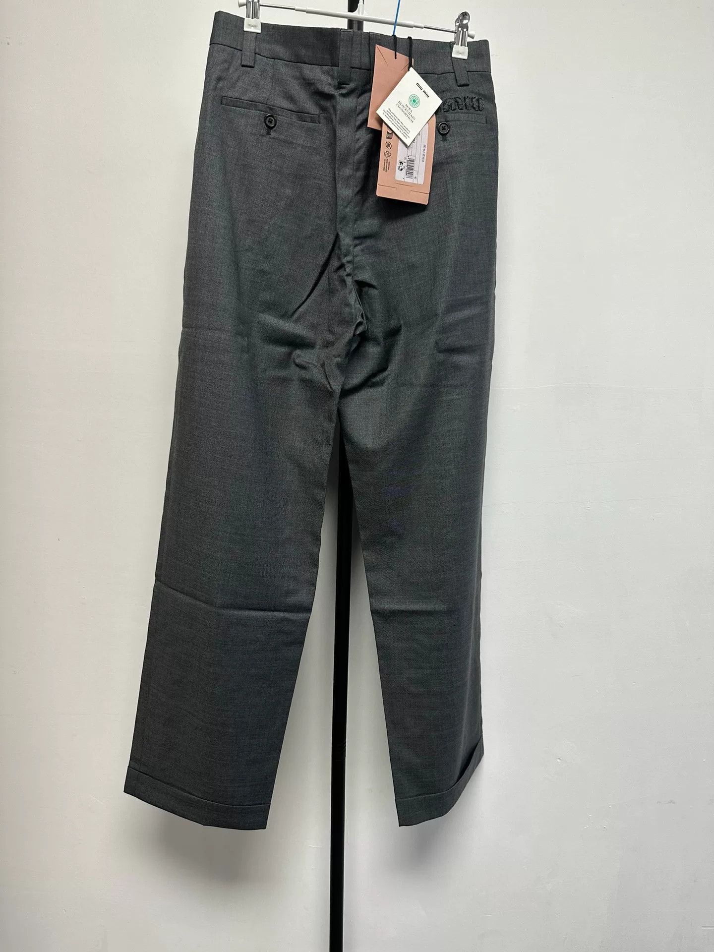 Miu Miu Miu Miu Ardesia Grey Dress Trousers Size 40 Size 27" / US 4 / IT 40 - 3 Thumbnail