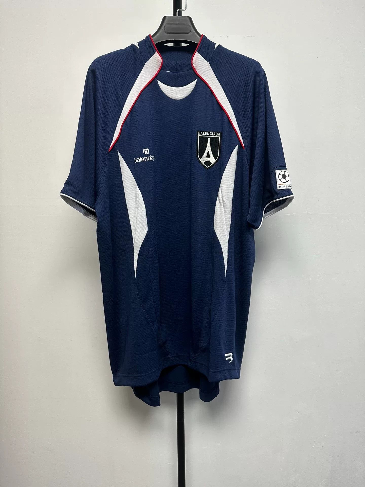 Balenciaga Balenciaga Paneled Soccer Jersey XXS Size US XXS / EU 40 - 2 Thumbnail
