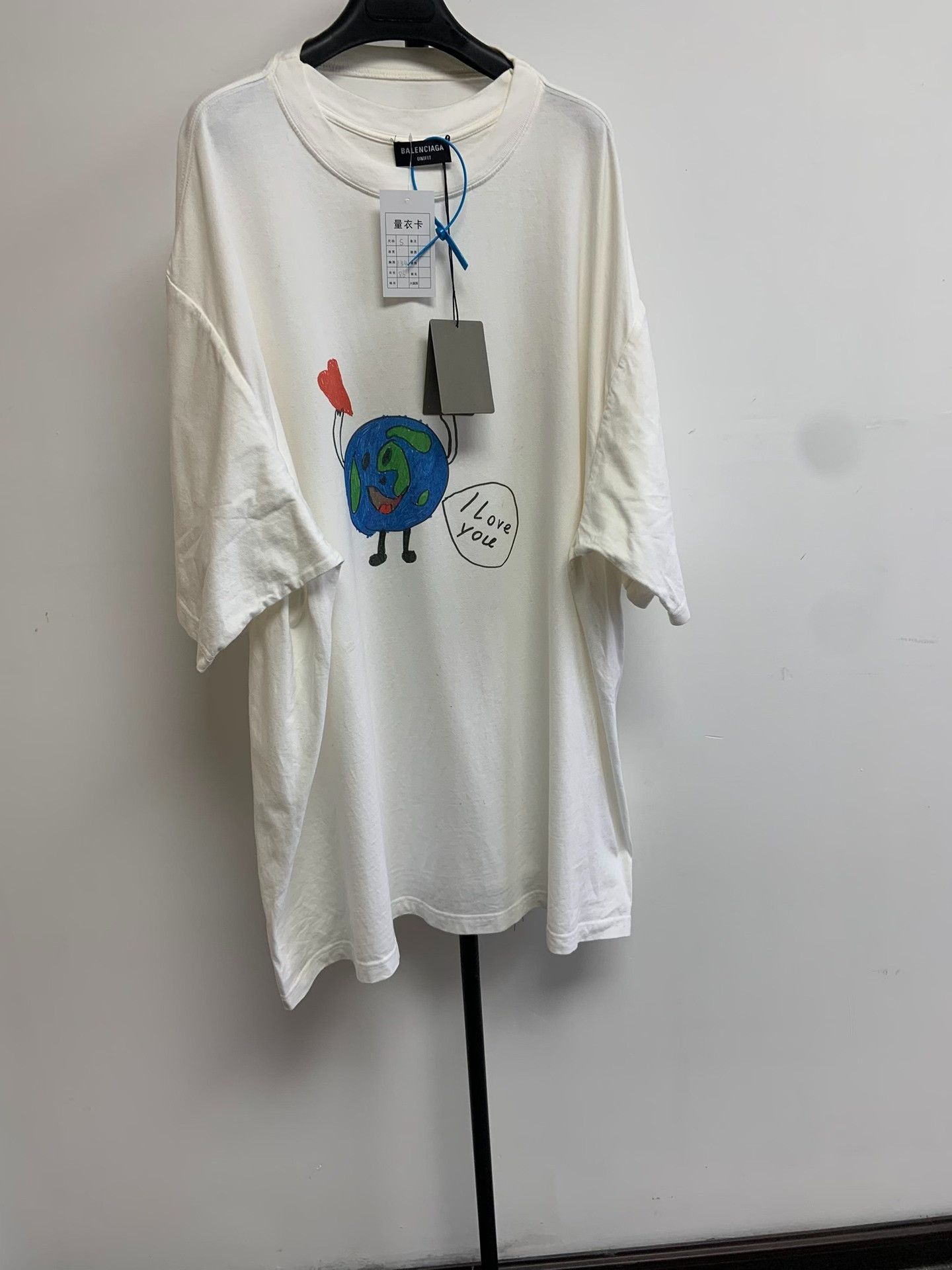 Balenciaga Balenciaga Earth Graphic I Love You T-Shirt S Size US S / EU 44-46 / 1 - 2 Thumbnail