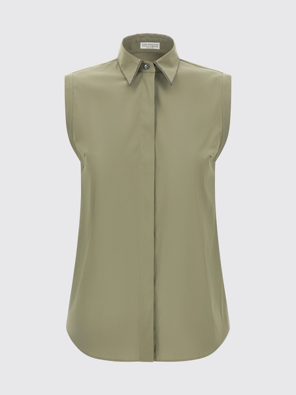 Brunello Cucinelli Brunello Cucinelli Shirt Woman Green Size M / US 6-8 / IT 42-44 - 2 Thumbnail