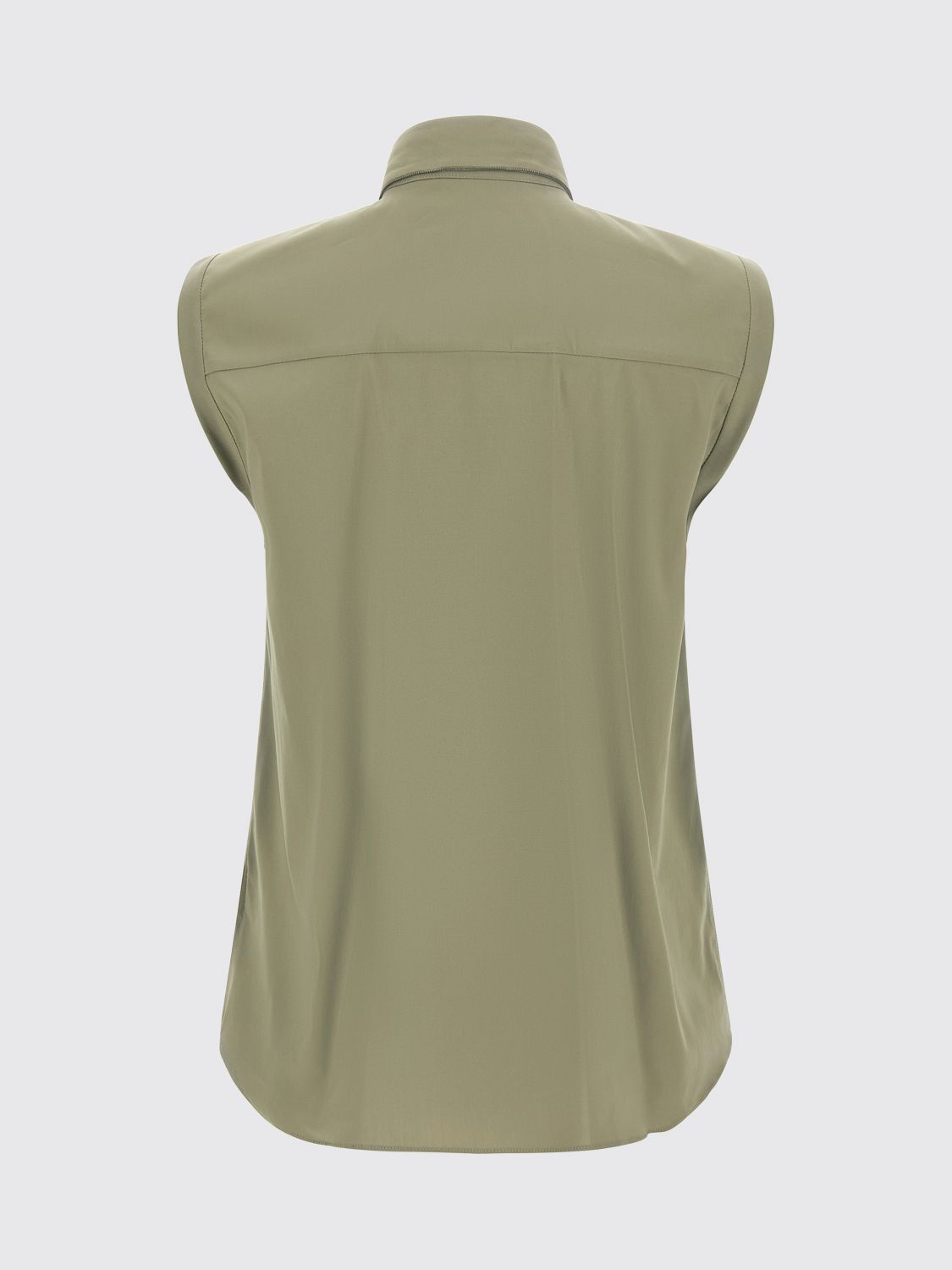 Brunello Cucinelli Brunello Cucinelli Shirt Woman Green Size M / US 6-8 / IT 42-44 - 3 Thumbnail