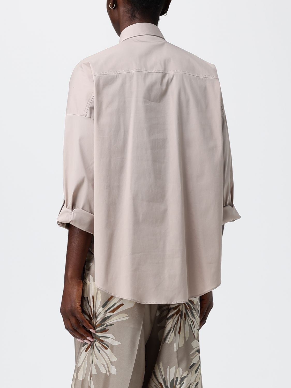 Brunello Cucinelli Brunello Cucinelli Shirt Woman Beige Size S / US 4 / IT 40 - 3 Thumbnail