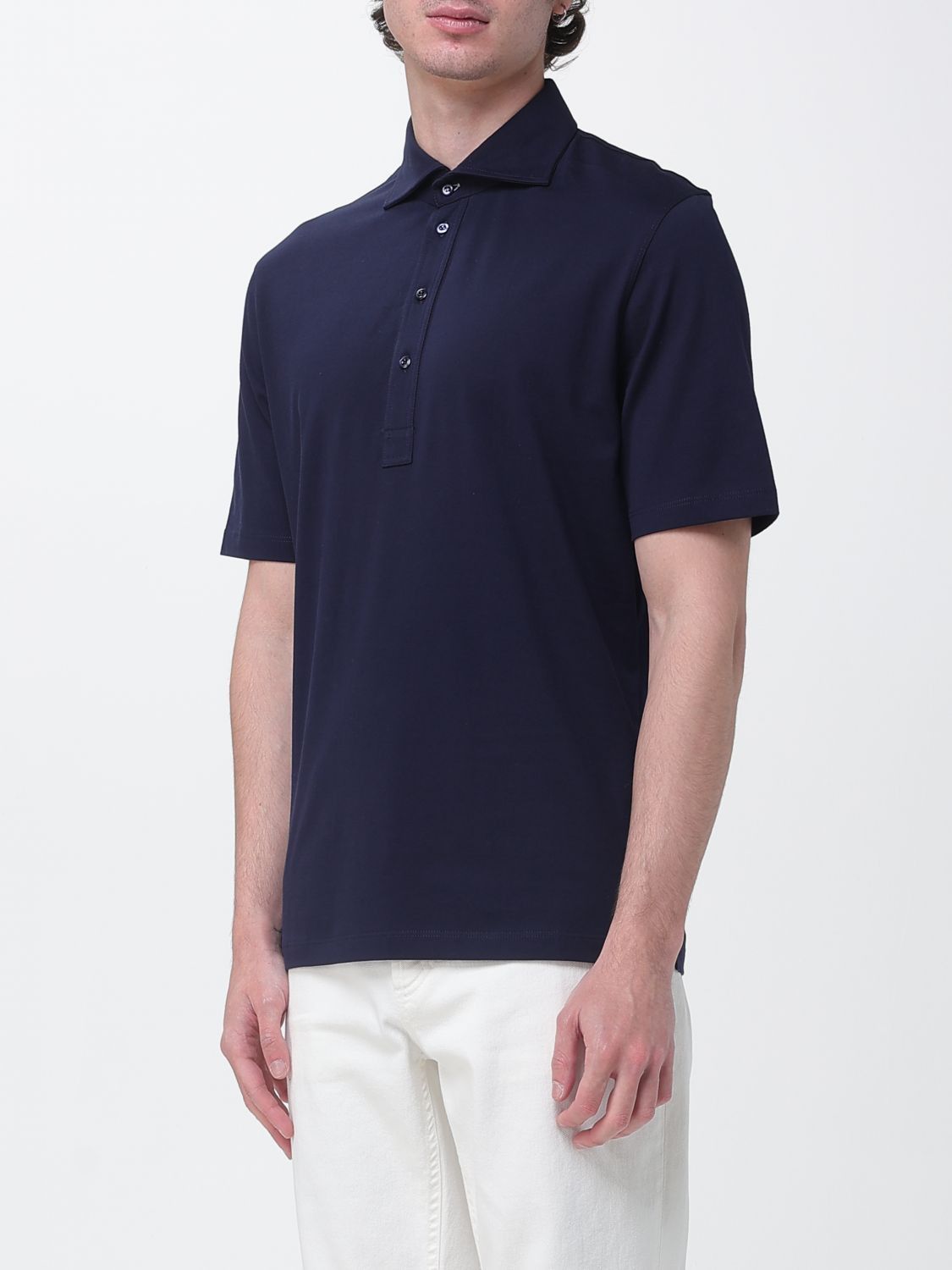 Brunello Cucinelli Brunello Cucinelli Polo Shirt Men Cobalt Size US S / EU 44-46 / 1 - 4 Thumbnail