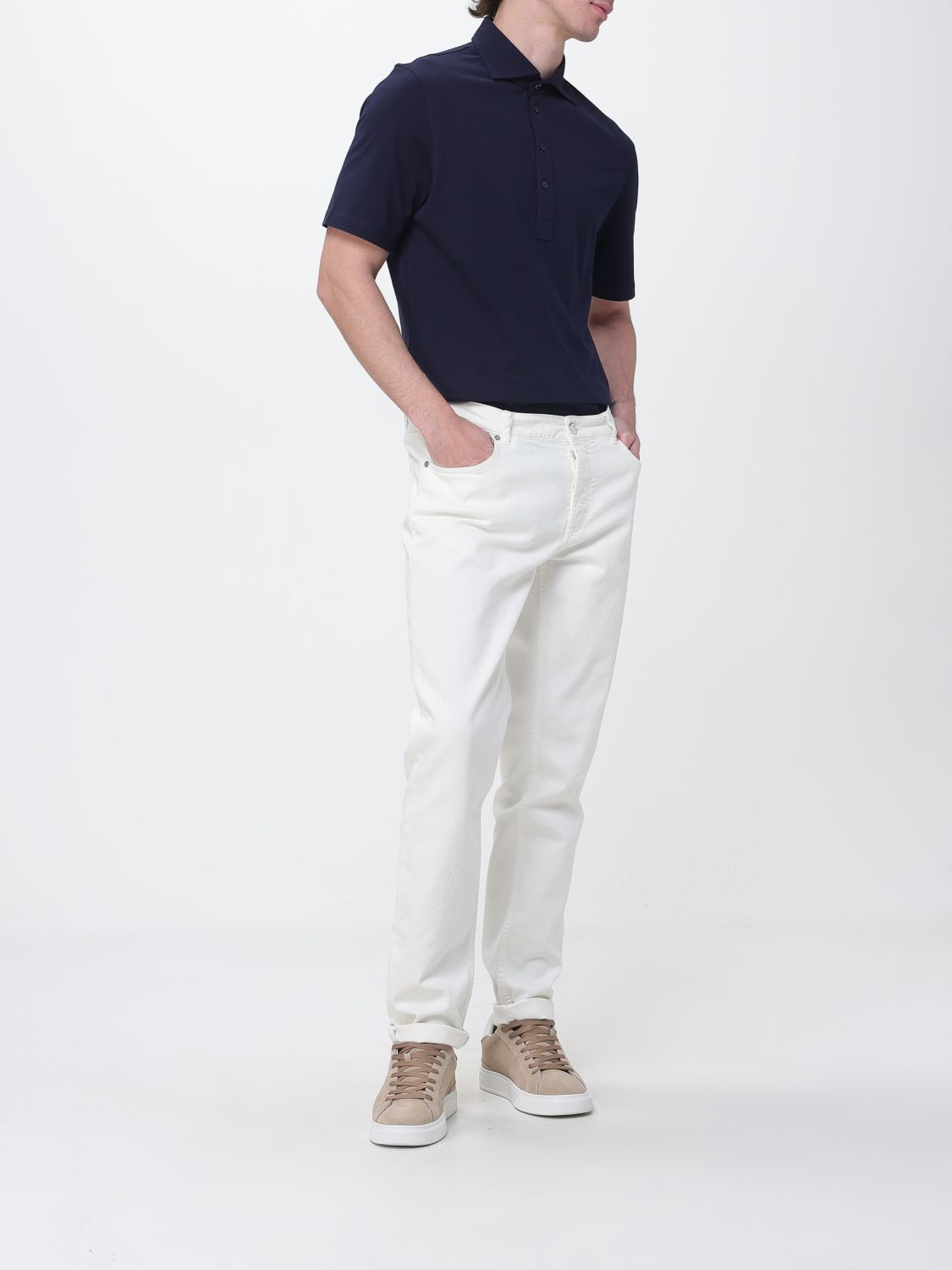 Brunello Cucinelli Brunello Cucinelli Polo Shirt Men Cobalt Size US XL / EU 56 / 4 - 2 Thumbnail