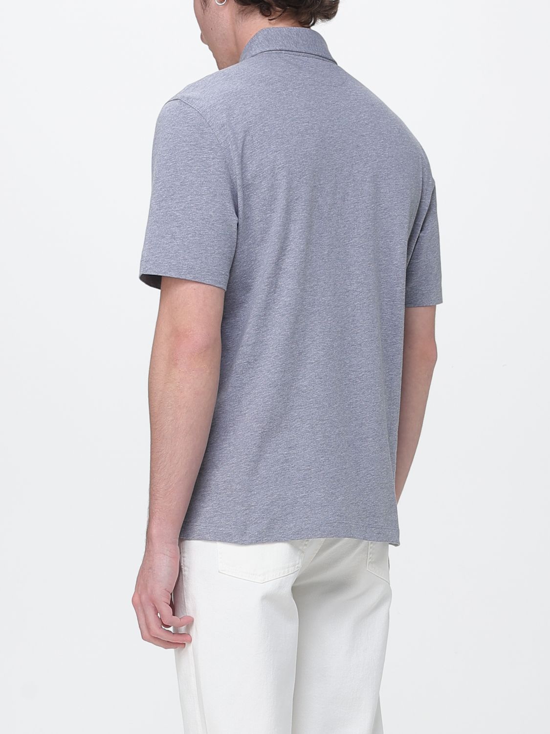 Brunello Cucinelli Brunello Cucinelli Polo Shirt Men Grey Size US L / EU 52-54 / 3 - 3 Thumbnail