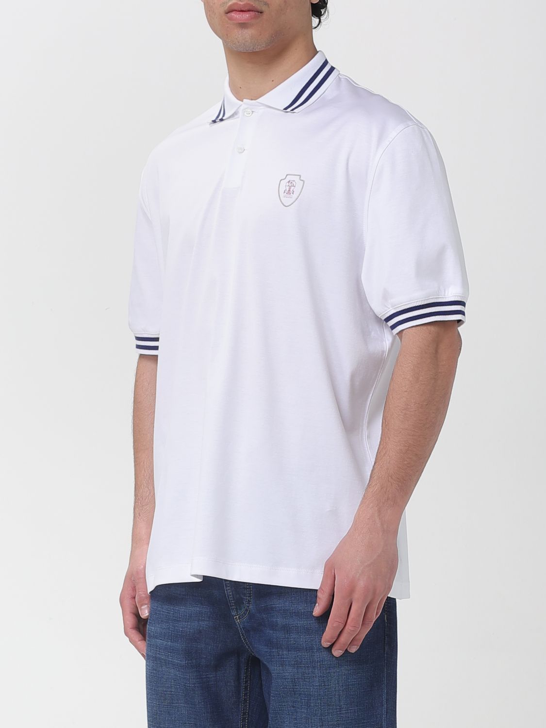Brunello Cucinelli Brunello Cucinelli Polo Shirt Men White Size US XXL / EU 58 / 5 - 4 Thumbnail