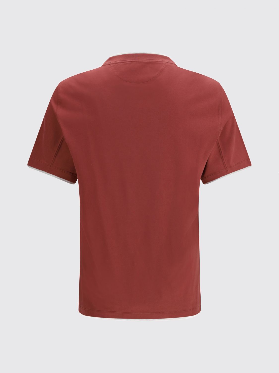 Brunello Cucinelli Brunello Cucinelli T-Shirt Men Red Size US L / EU 52-54 / 3 - 3 Thumbnail