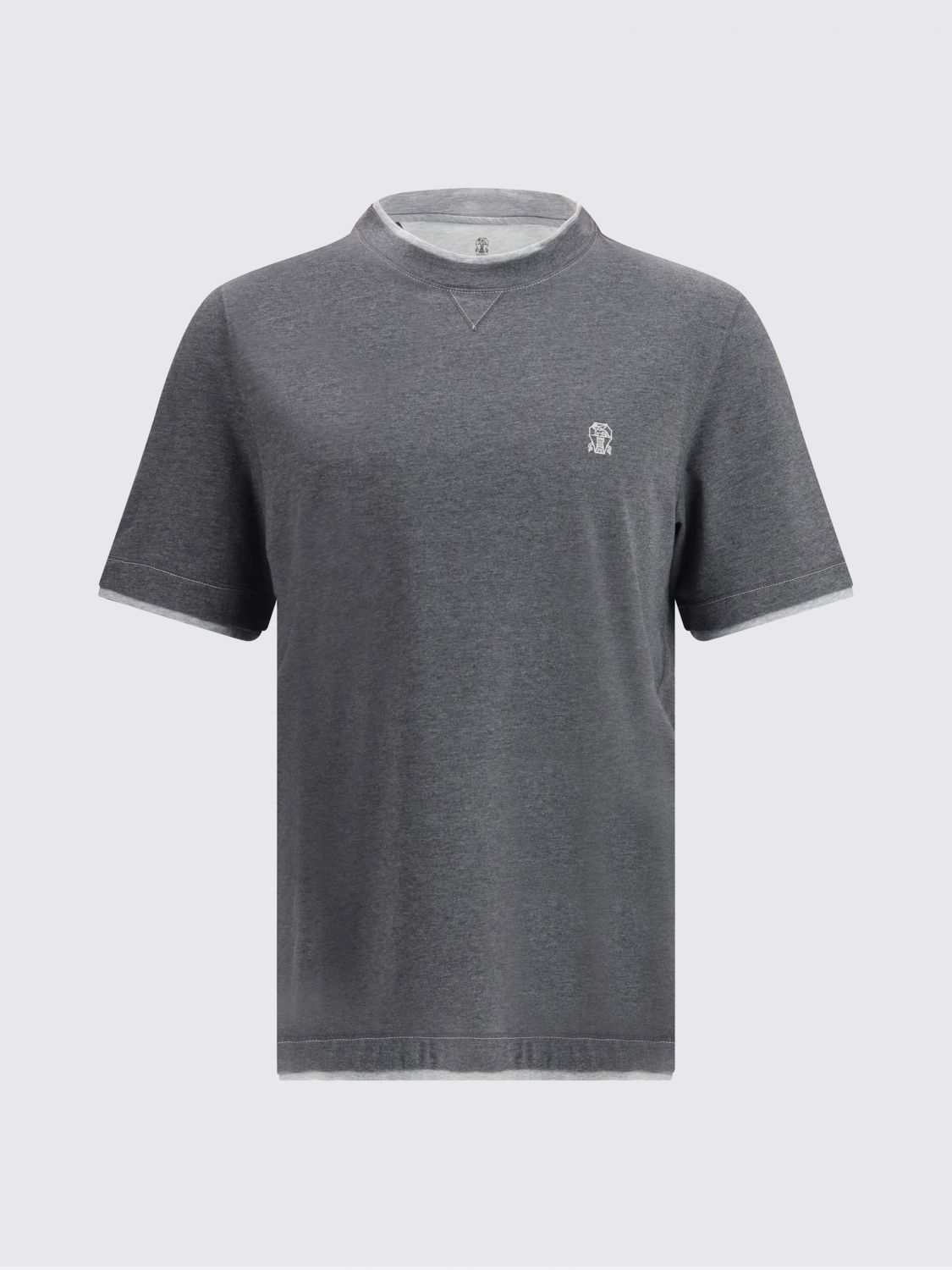 Brunello Cucinelli Brunello Cucinelli T-Shirt Men Lead Size US S / EU 44-46 / 1 - 2 Thumbnail
